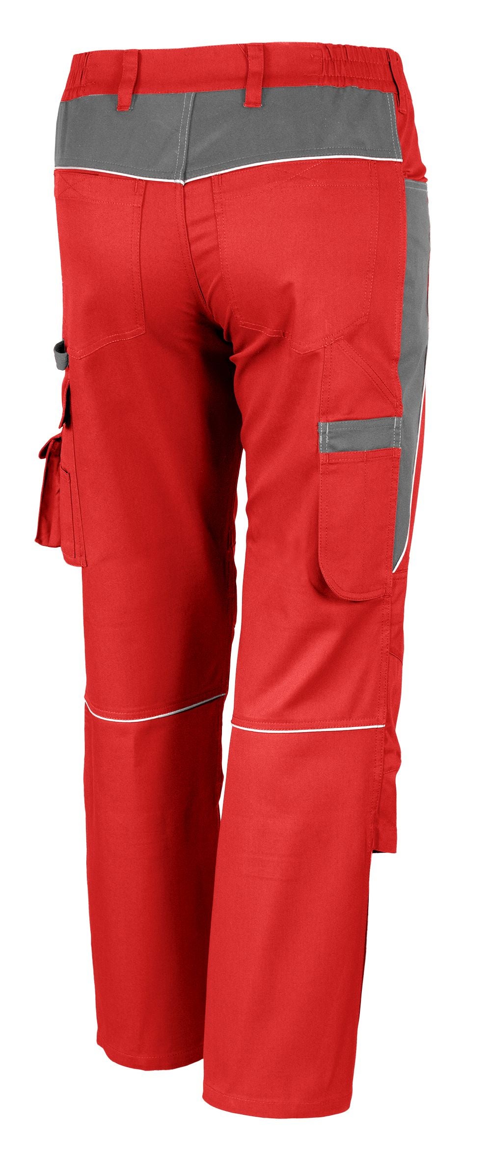 Qualitex - PROfessionals pantalon de travail solide en fibre renforcée - rouge/gris - size 44 - Unisex - pantalon de protection - 11 pochs - 2