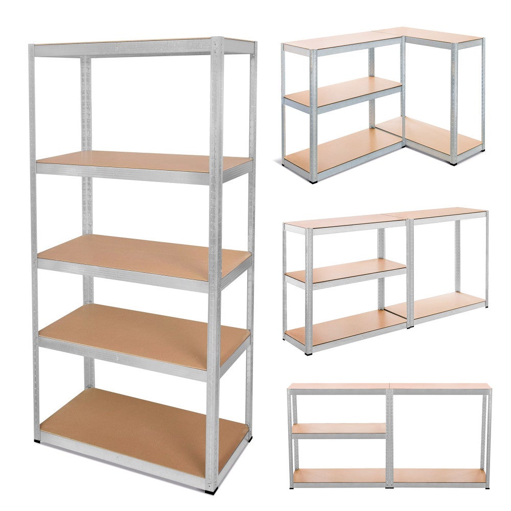 Lot de 2 étagères modulables charges lourdes H. 180 CM 10 plateaux