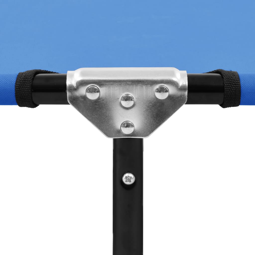 Maison Exclusive - Lettino Prendisole Pieghevole Blu in Acciaio - 7