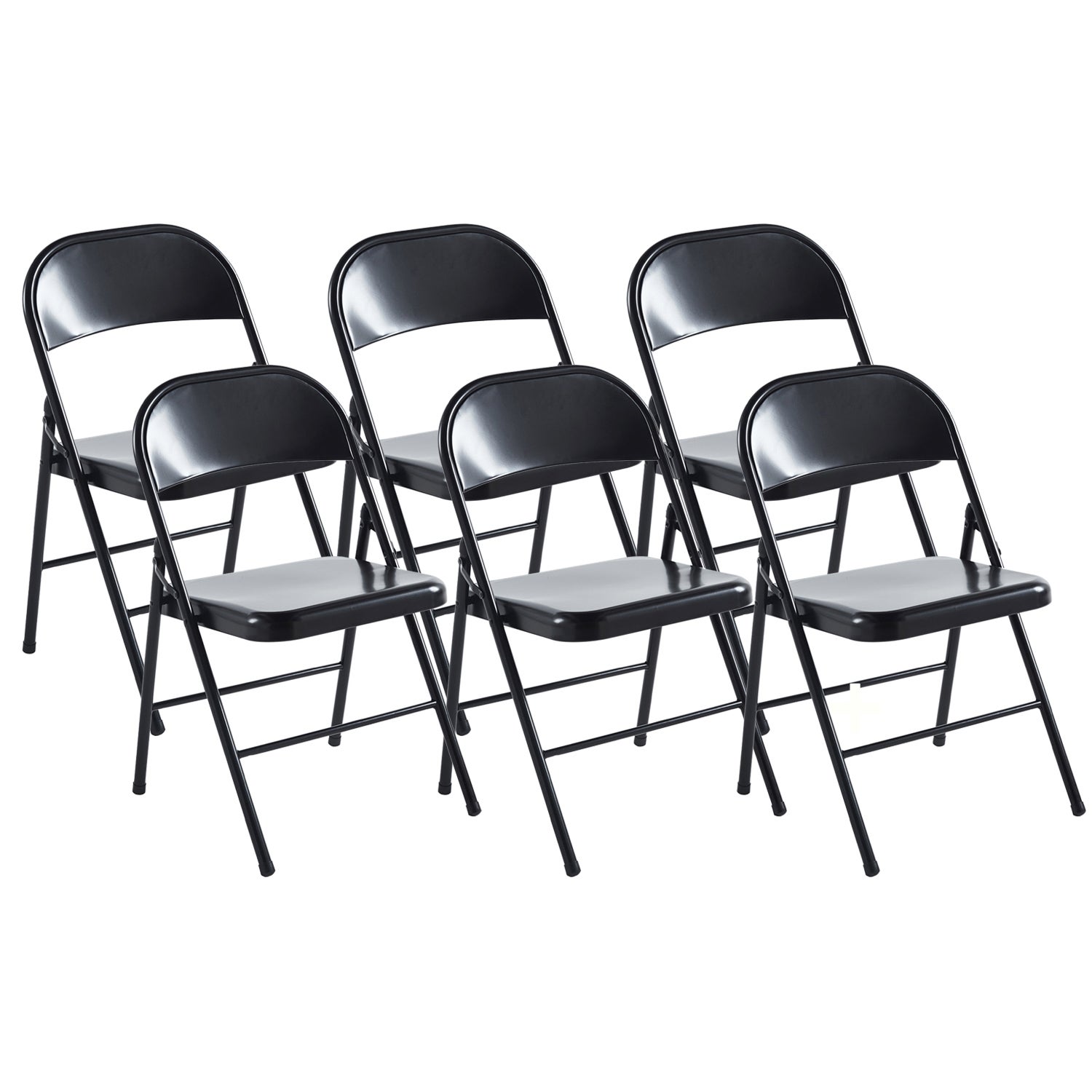 LuxNook Lot De 6 Chaises Pliantes Transparentes PET Métal - 150 Kg, Confortables Pour Salle à Manger, Salon, Jardin Et Extérieur