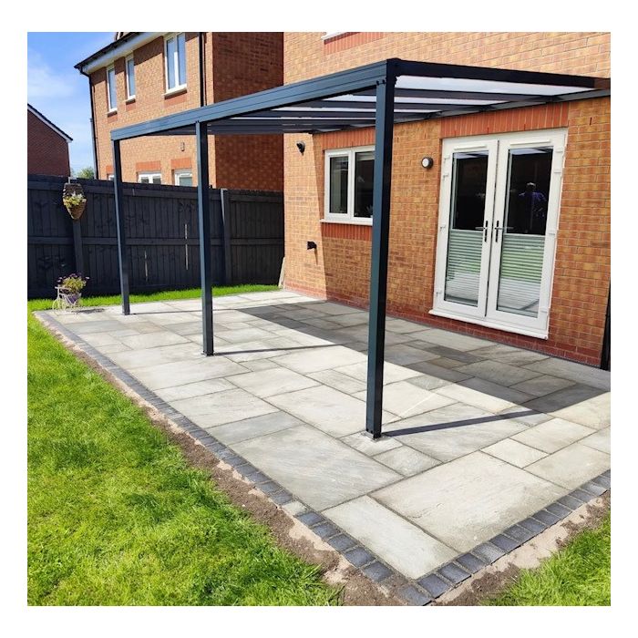 Poteau pour pergola en Aluminium – 75×75 mm - Couleur: gris - Longueur: 3m - 3