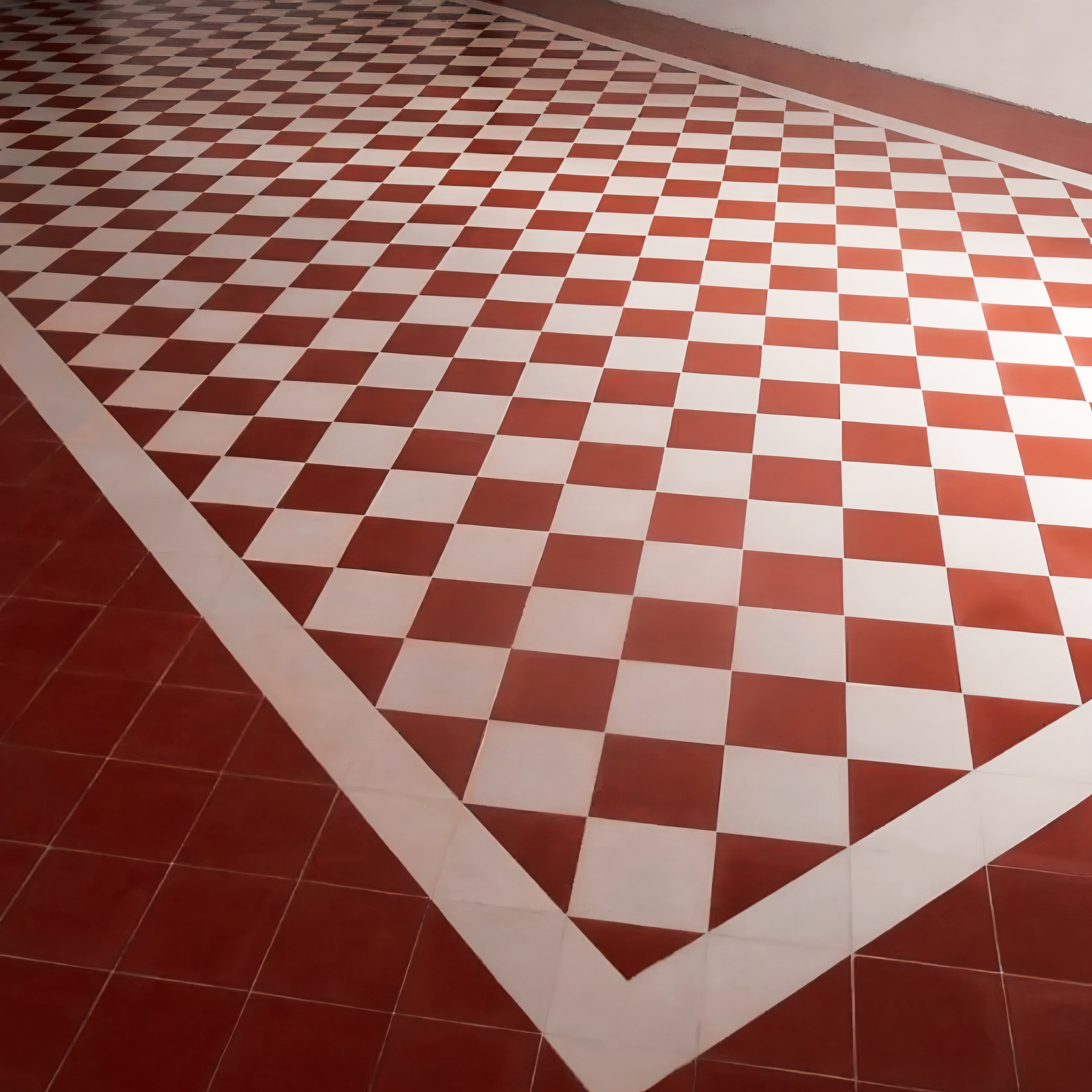 Carrelage sol / mur effet ciment uni rouge terre cuite 20x20 cm 1900 ROJIZO (vendu par boite de 1m2) - 4