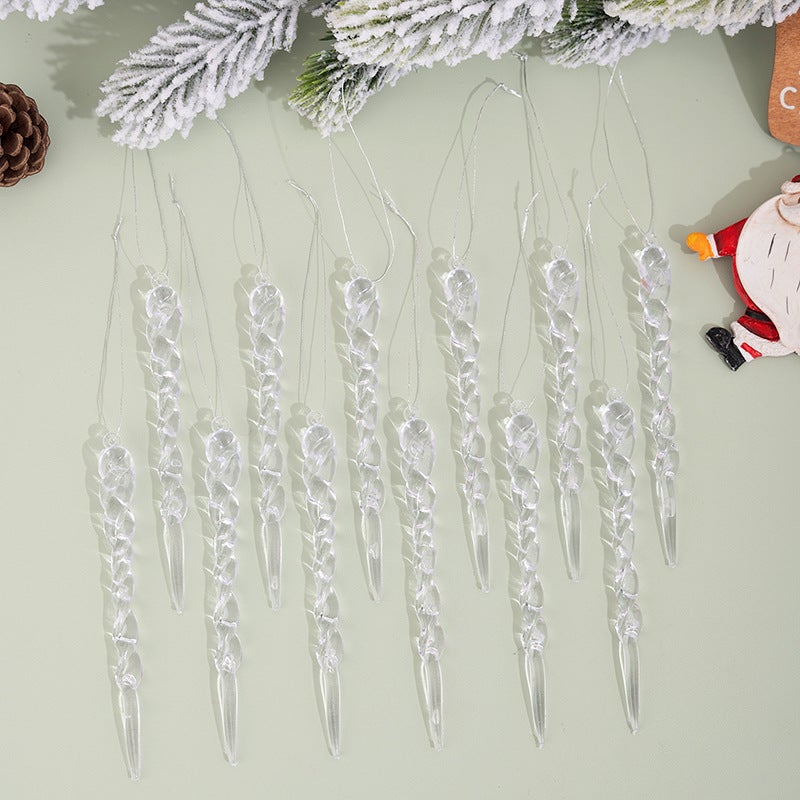 Décorations Sapin Noël Cepewa - 12 Pendentifs Bonhommes De Neige En Verre Multicolore - Ornements De 5 Cm