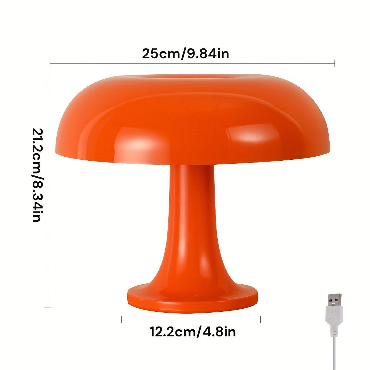 Lampe champignon orange, lampes de chevet à led pour la décoration intérieure, l'étude, vie, chambre - 2