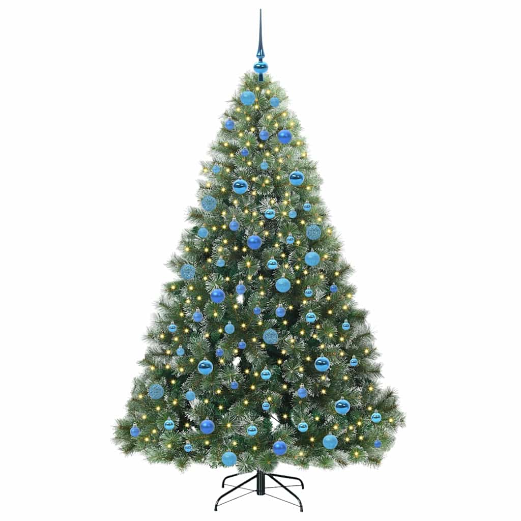 Sapin de Noël | Arbre de Noël artificiel avec 300 LED Vert 180 cm PE et PVC - 3