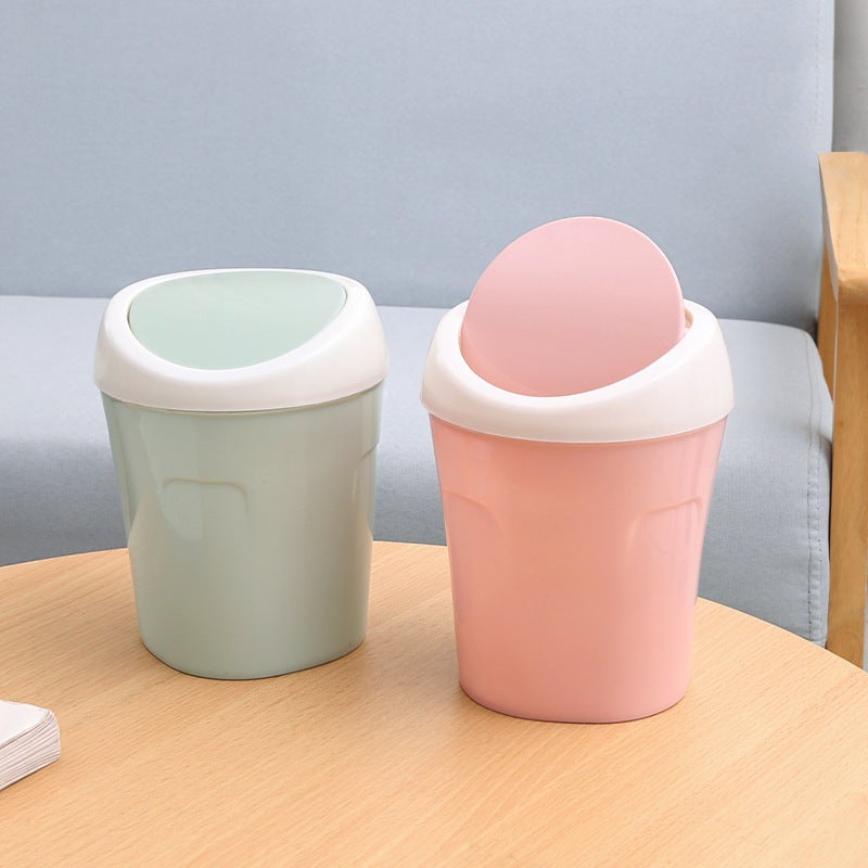 Szt. Mały mini kosz na śmieci, mini kosz na śmieci na biurko, mini plastikowy kosz na śmieci na stół (różowy, zielony) do biura, łazienki, kuchni