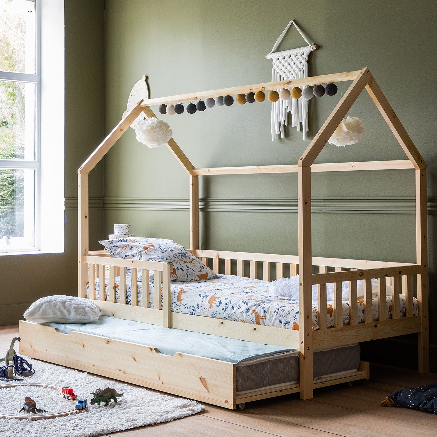Lit cabane gigogne pour enfant en bois 2 places MARCEAU - 7
