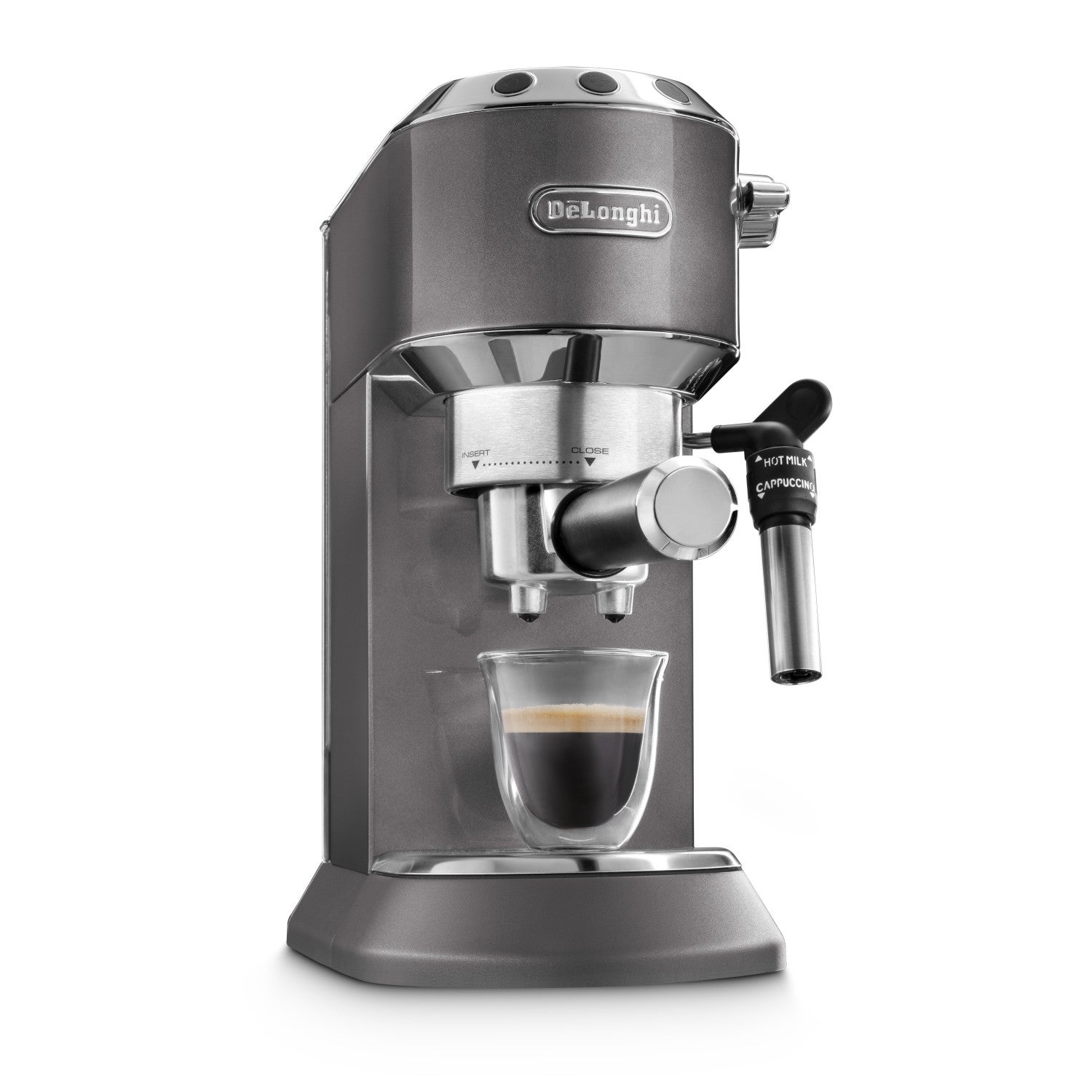 Cafetera espresso manual de' longhi dedica style ec785.gy gris