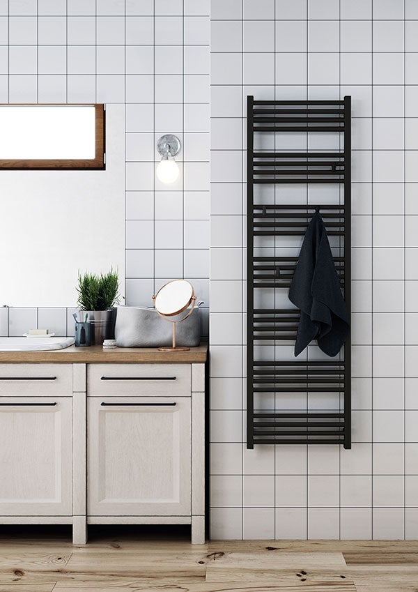 Sèche-serviette électrique noir - (HxL) 1860x600mm - 1000 Watt - 1000 Watt - FIO1860-600E8N - 4