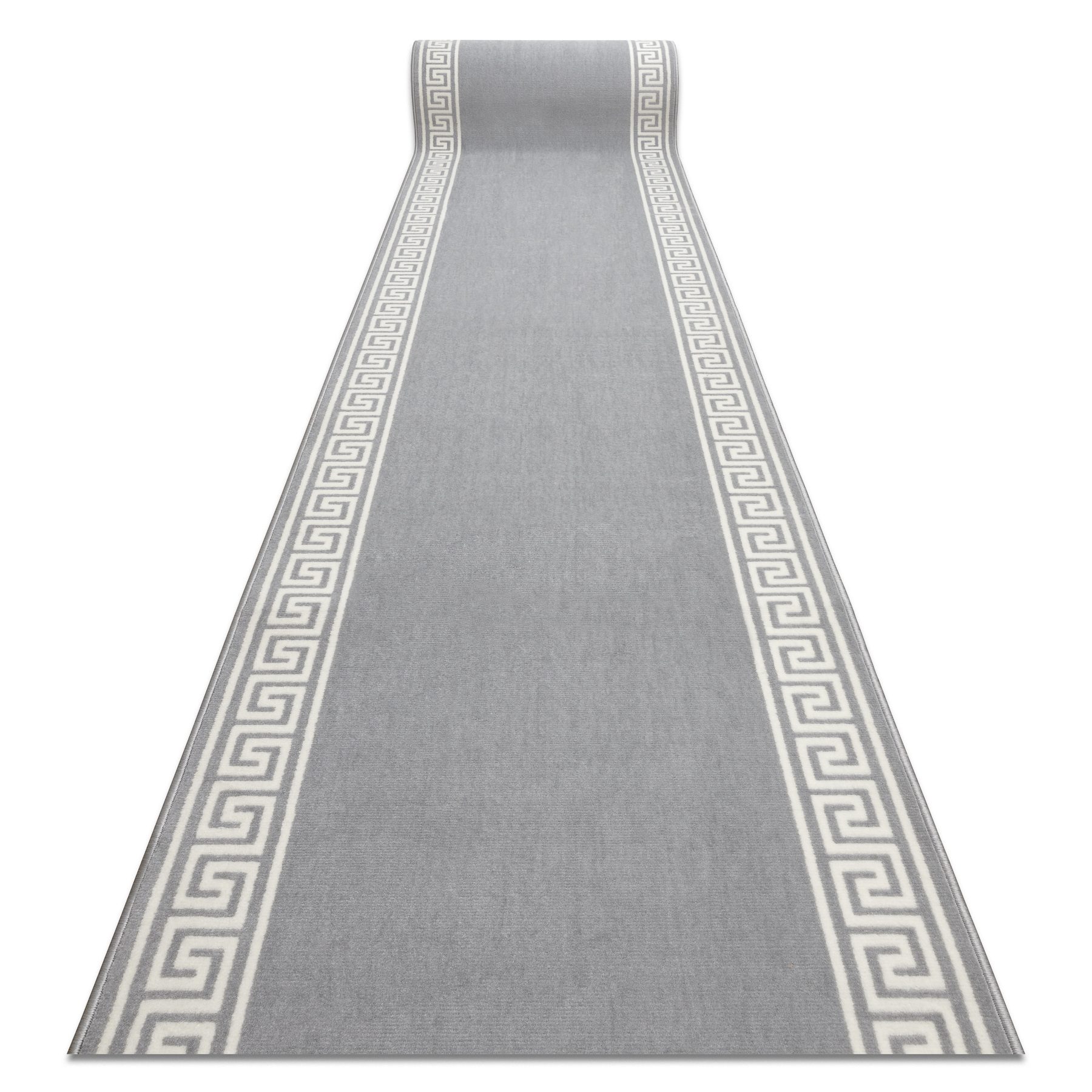 Alfombra de pasillo bcf morad grek griego gris 70 cm 70x180 cm