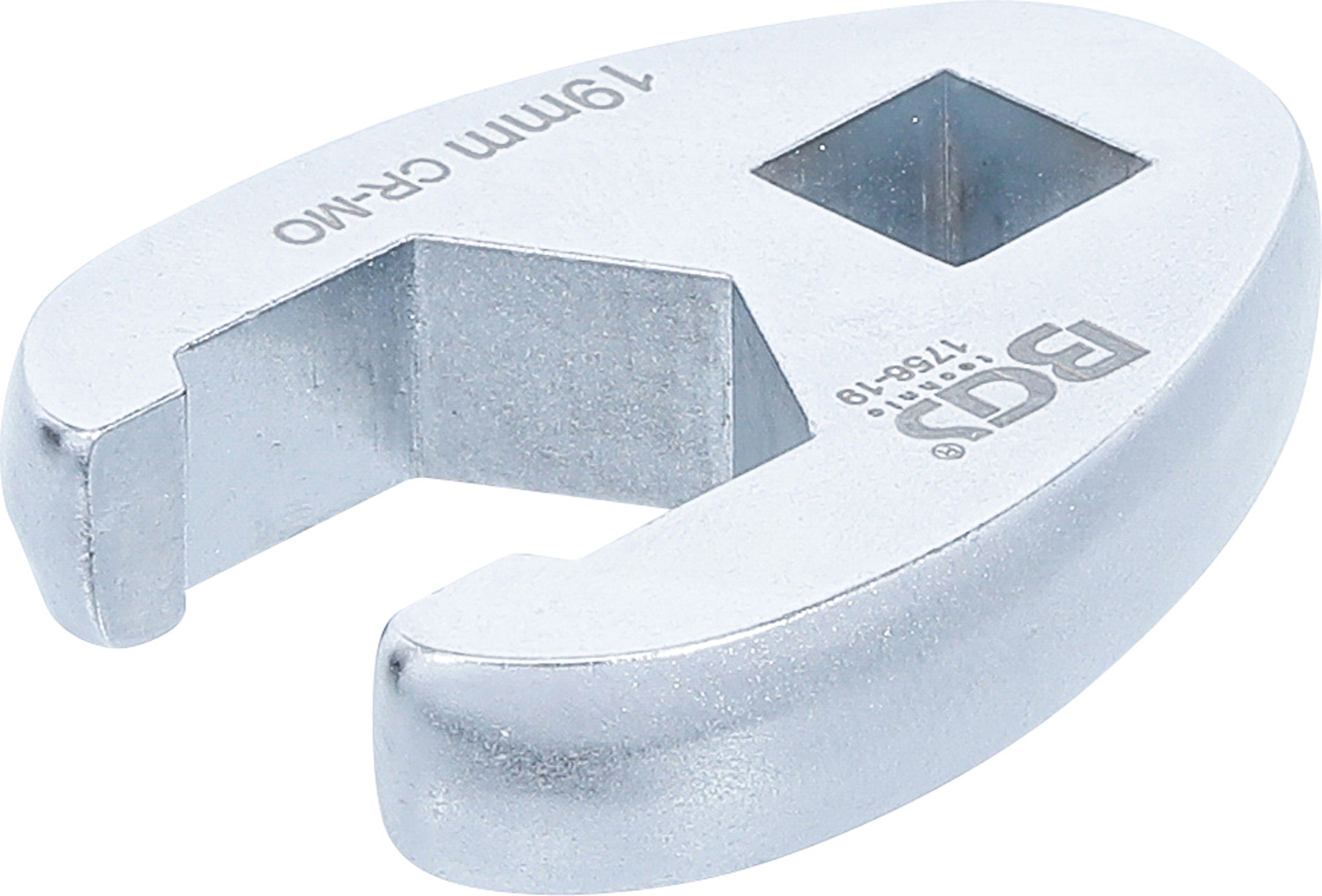 BGS Klucz do nakrętek z uszami napęd kwadrat wewnętrzny 10 mm (3/8") SW 19 mm - 1756-19