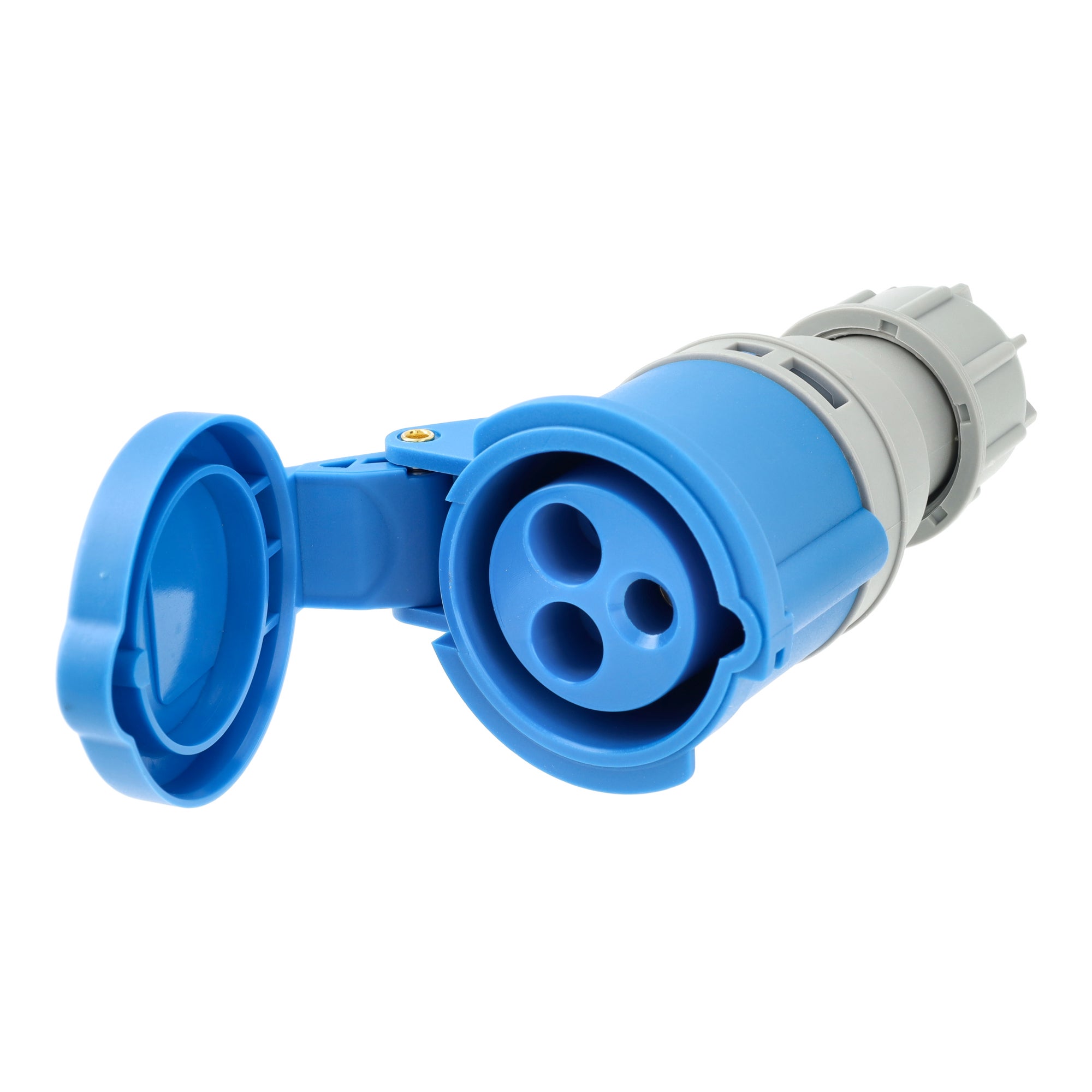 Wtyczka podstawowa złącza zasilania, gniazdo przemysłowe 2P+E 6H 200-250 Vac IP44 (antena żeńska 16A)