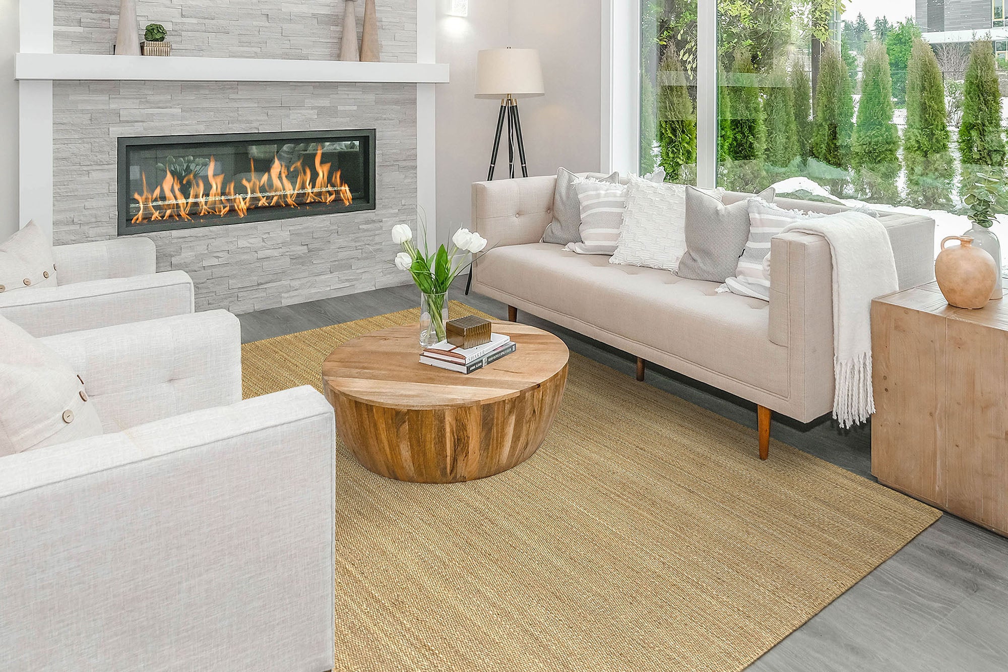 Hamid - GRANADA NATUREL 400x300cm - Grand tapis décoratif en jute, extra large, pour salon, salle à manger, chambre - 2