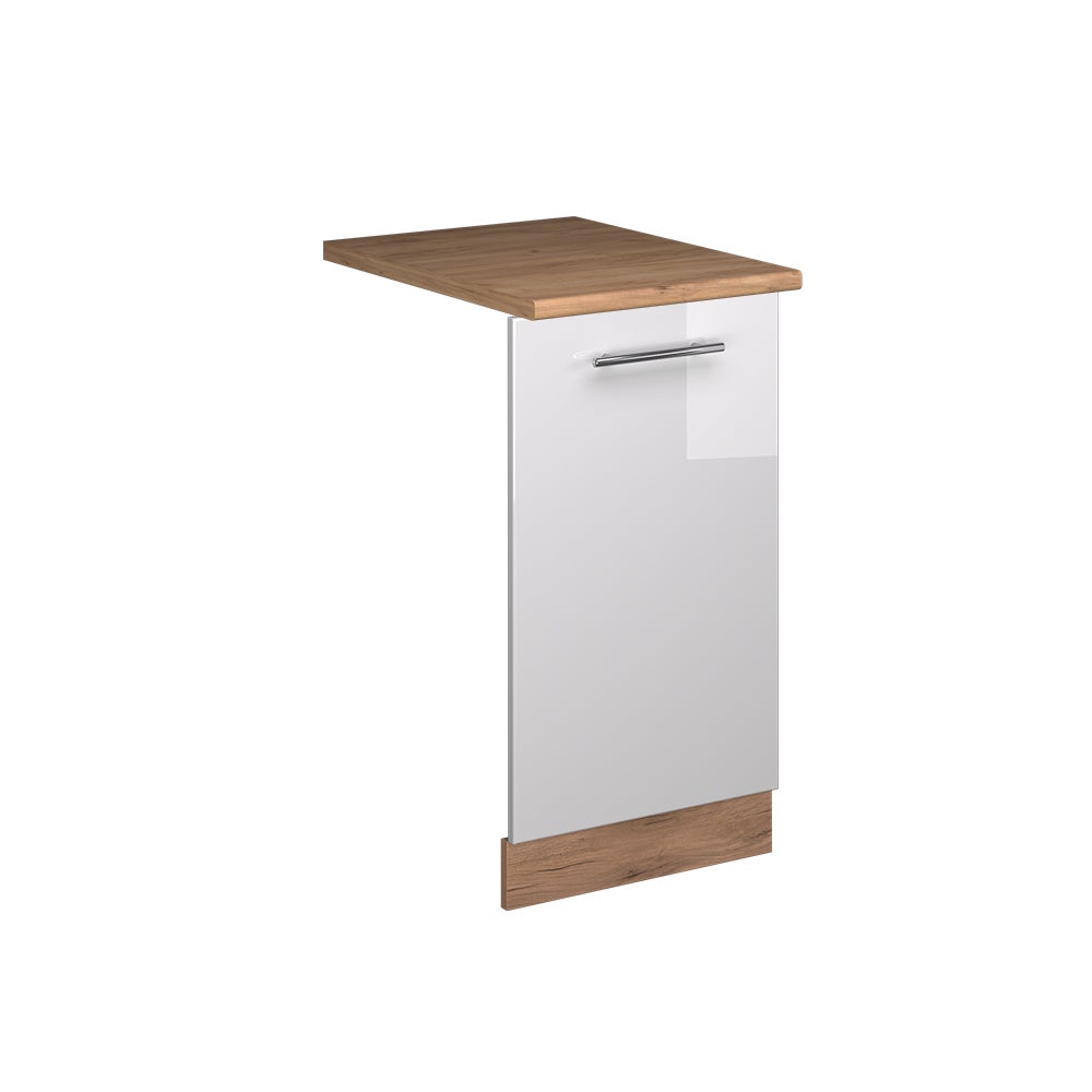 Vicco Panel przedni zmywarki Fame-Line, Biały wysoki połysk, 45 cm , BP Dąb