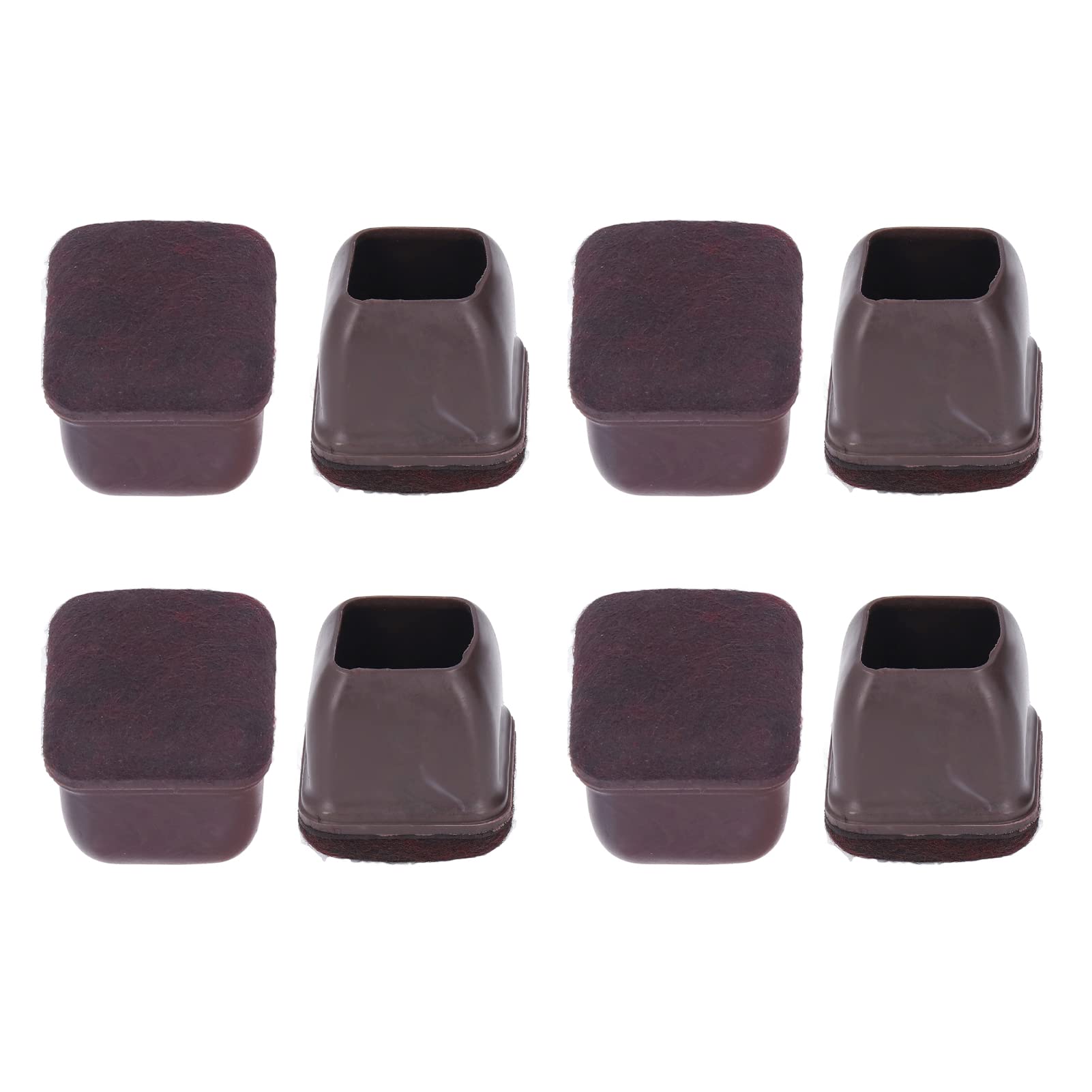 Juego de fundas para patas de silla y tapones para patas de muebles, color marrón (m (59 cm/23,2 pulgadas de largo))