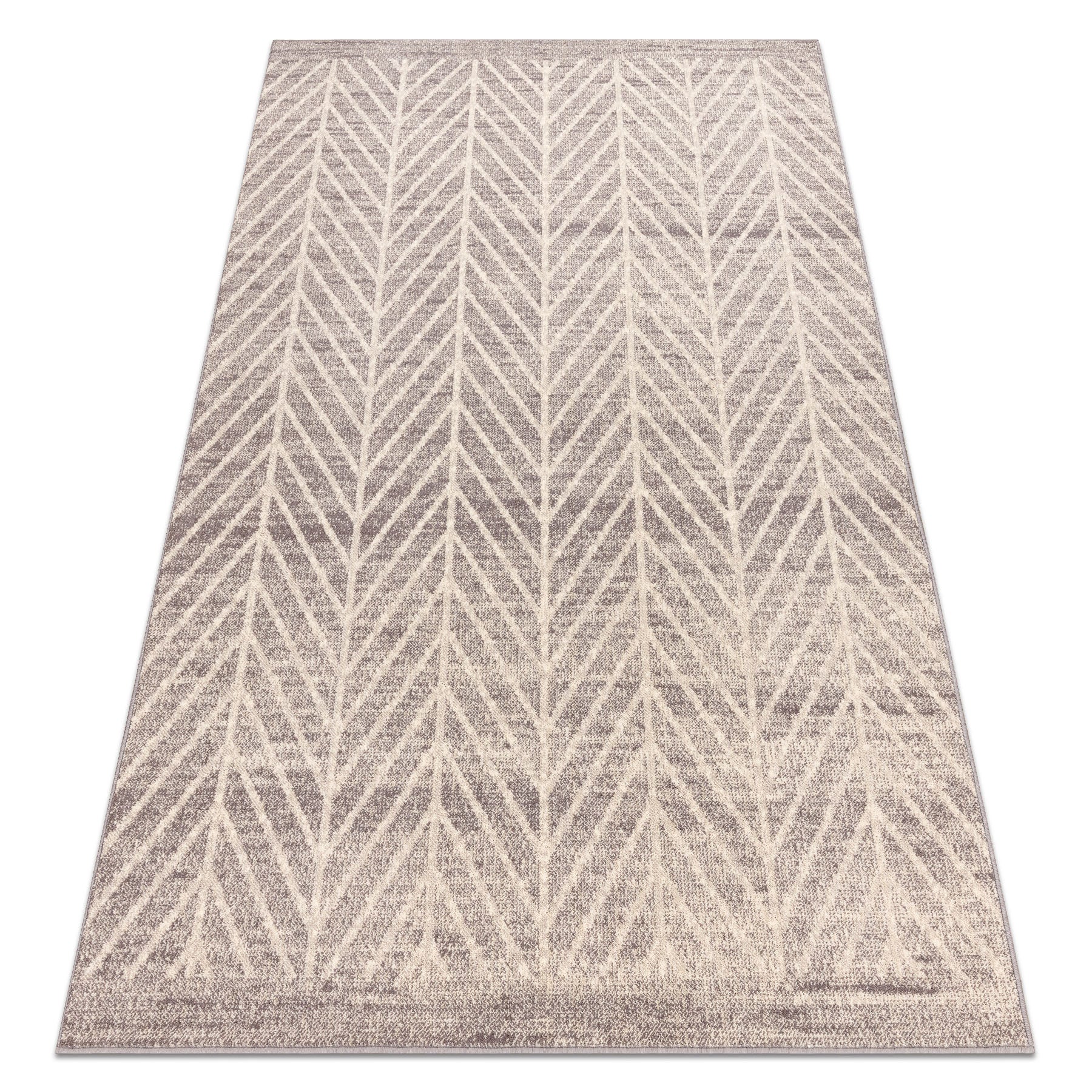 Dywan wełniany ANGEL 1188 / 52033 Jodełka, chevron beż / szary 80x150 cm
