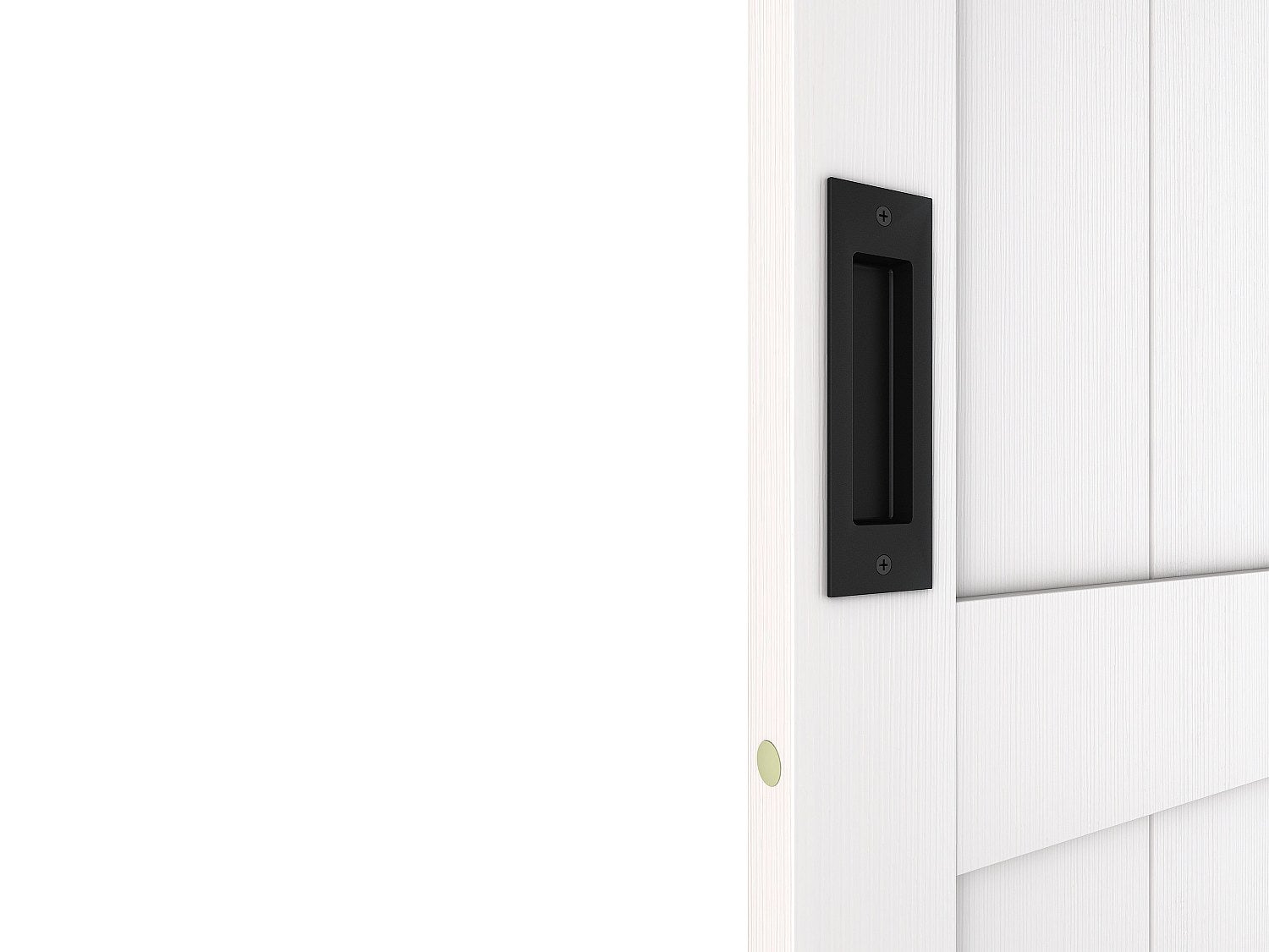 Porta scorrevole con sistema a incasso H205 x 83 cm in Legno e MDF Bianco - NEFARA - 4