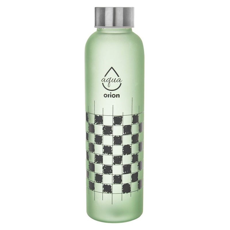 Matowa butelka na wodę ze stalową pokrywką i uszczelką do transportu