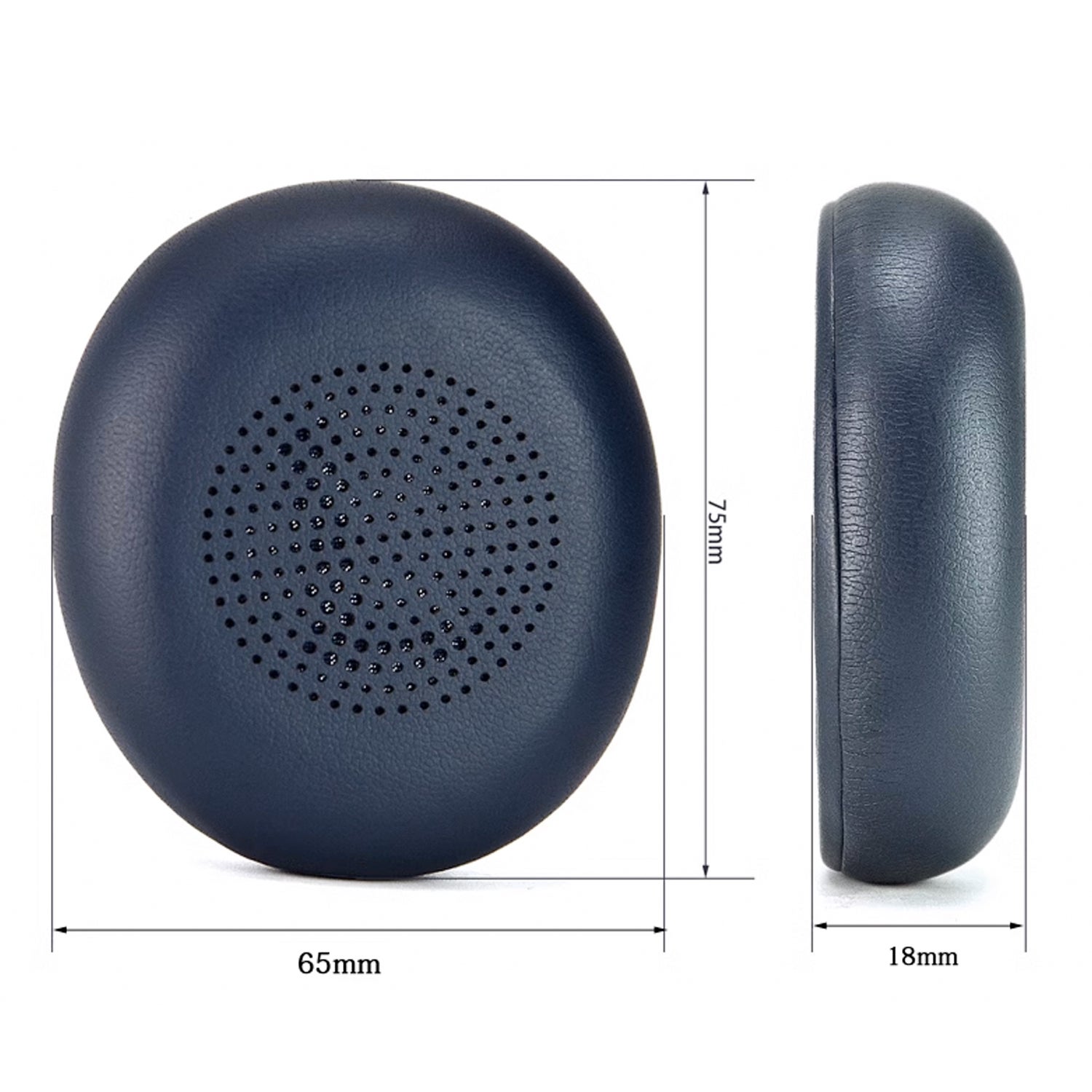 Coussinets De Remplacement Pour Écouteurs Jabra Elite 45H / Evolve2 65 - 1 Paire - Cuir Synthétique Confortable