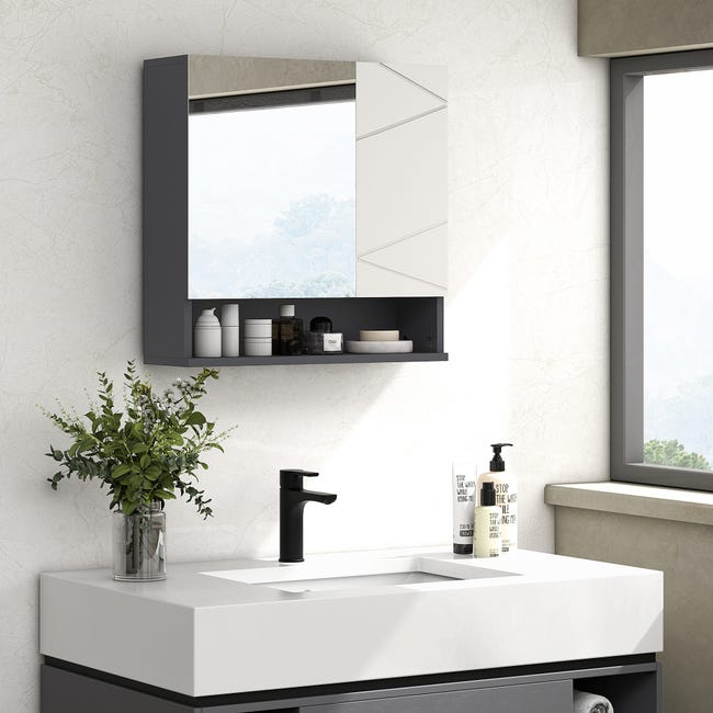 Mobile Mobili Bagno Con Specchio Sopra Lavabo Mensola Armadietto Con Specchio E Ripiani Regolabili Mobiletto Sospeso 12 5p X 56l X 60h Cm 95390006 Mobile Mobili Bagno Con Specchio Sopra Lavabo Mensola Armadietto Con Specchio E Ripiani Regolabili Mobiletto Sospeso 12 5p X 56l X 60h Cm 95390006