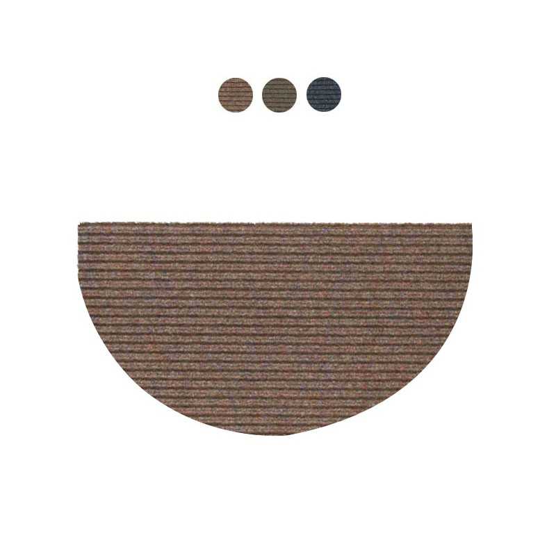 Amicasa Cosmoline Zerbino CoccoMio Mezza Luna Marrone 40x70 Cm – Fibra Di Cocco Naturale, Fondo PVC Antiscivolo, Ideale Per Ingressi Eleganti