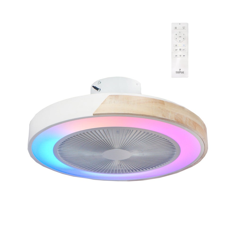Ventilatore A Soffitto Led MIMOTEC Con Luce LED 59W, Pale In Legno 108 Cm, Motore DC Silenzioso, 6 Velocità E Telecomando - 4