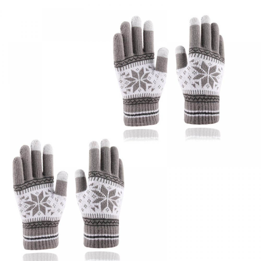 Gants Trendoux Hiver Noirs Taille M - Tactiles, Laine Mélangée - Homme