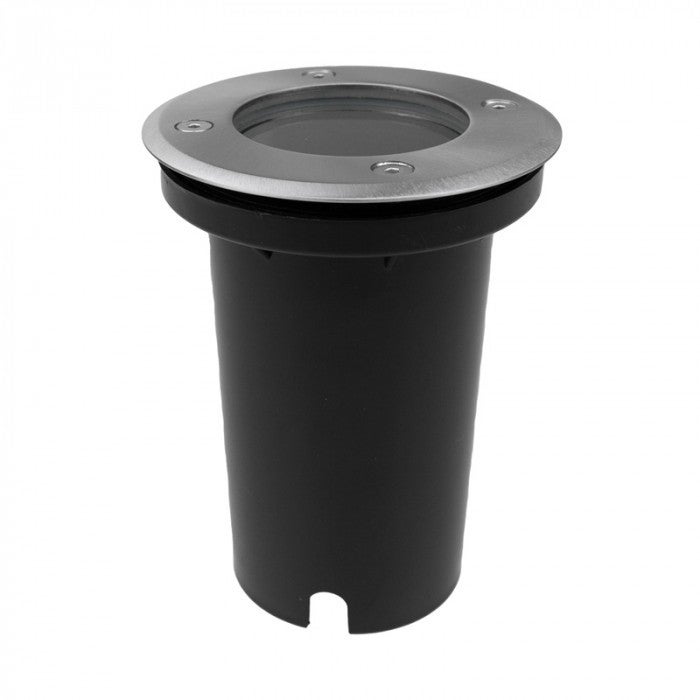 Lampa gruntowa najazdowa Najazdowe okrągła stal nierdzewna inox 1xGU10x35W IP67 wym: 14,2 x 10,8 x 10,8 cm metal Ecolight