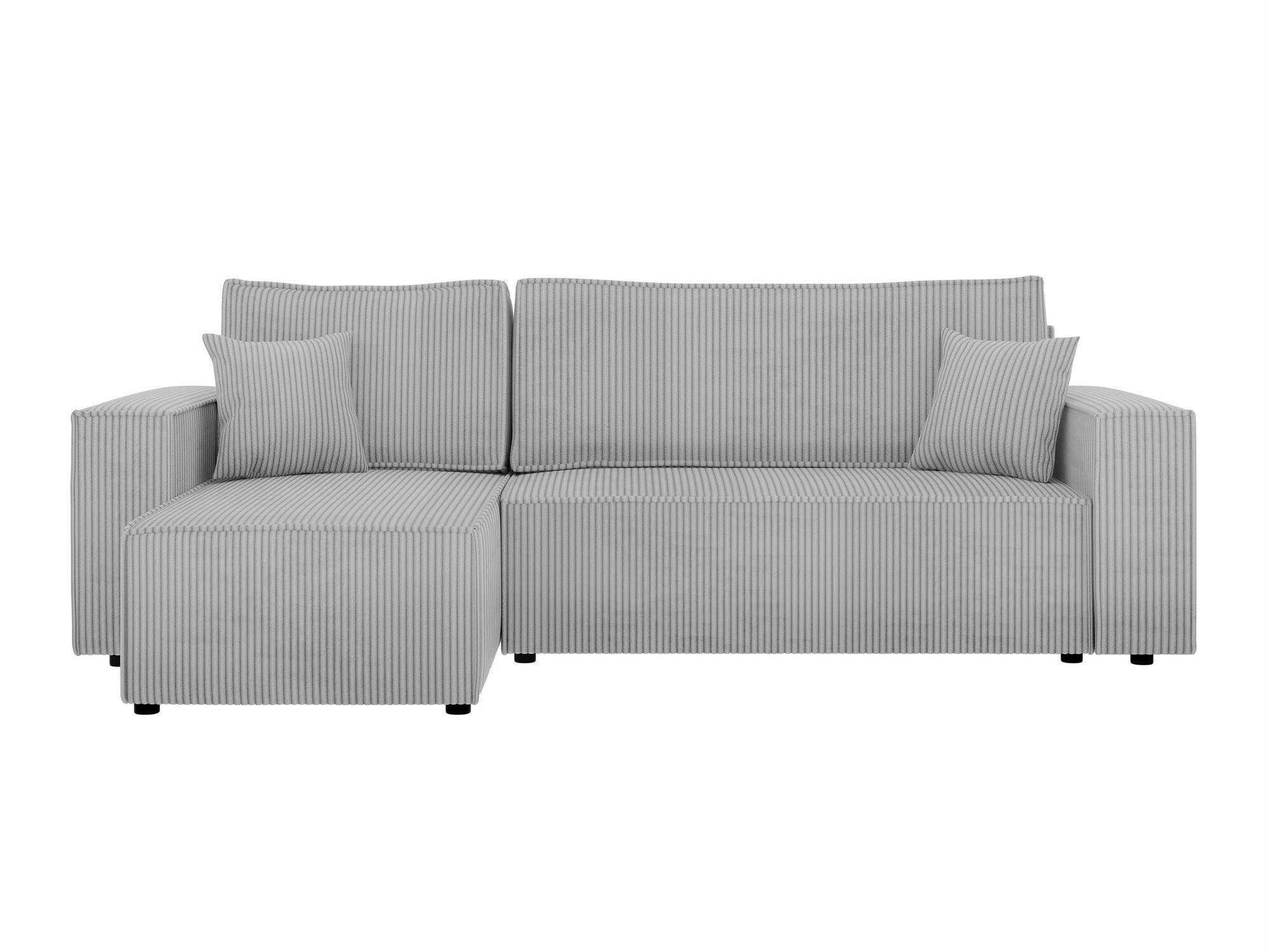 Sofá rinconero shelton 100, gris, función de descanso, caja de ropa de cama, 244x145x82cm