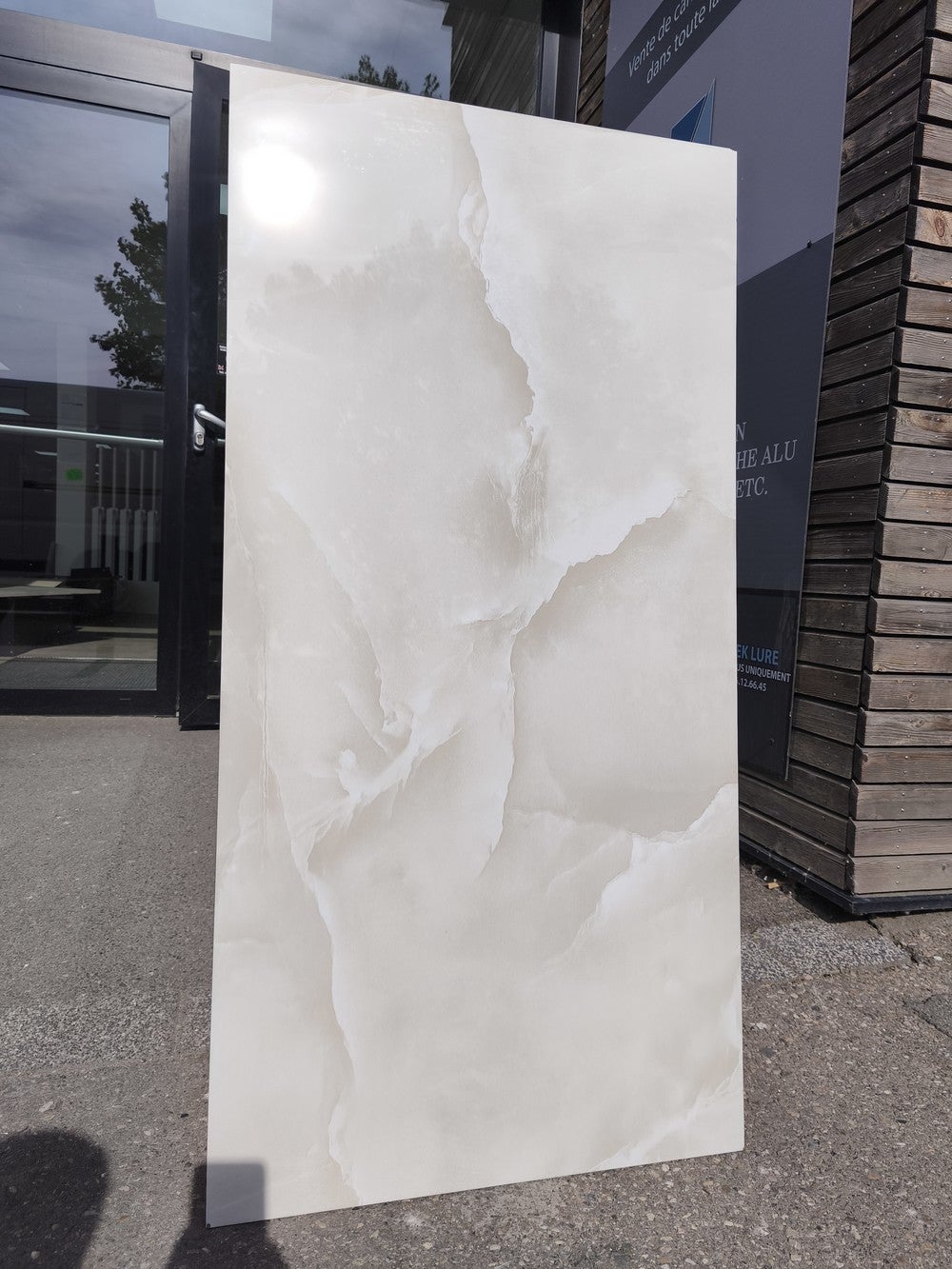 Carrelage sol/mur effet marbre beige ONYX ALMOND BRILLANT L.120 x l.60cm - 3