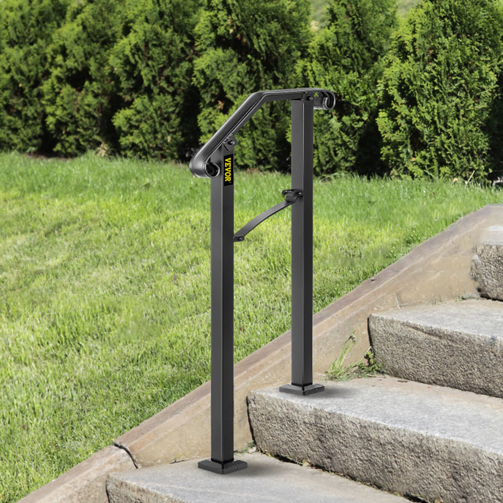 Rampe D’escalier en Fer Forgé VEVOR 1-2 ​Marches Hauteur Flexible Garde-corps pour Escalier Main Courante pour Jardin Extérieur et Intérieur - 8