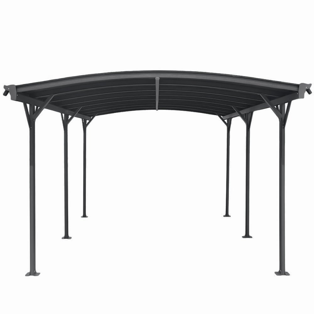 HOME DELUXE - Abri de voiture design - FALO, anthracite - Dimensions : 505 x 300 x 226 / 240 cm - Matériel de montage inclus I Abri de voiture Garage - 5
