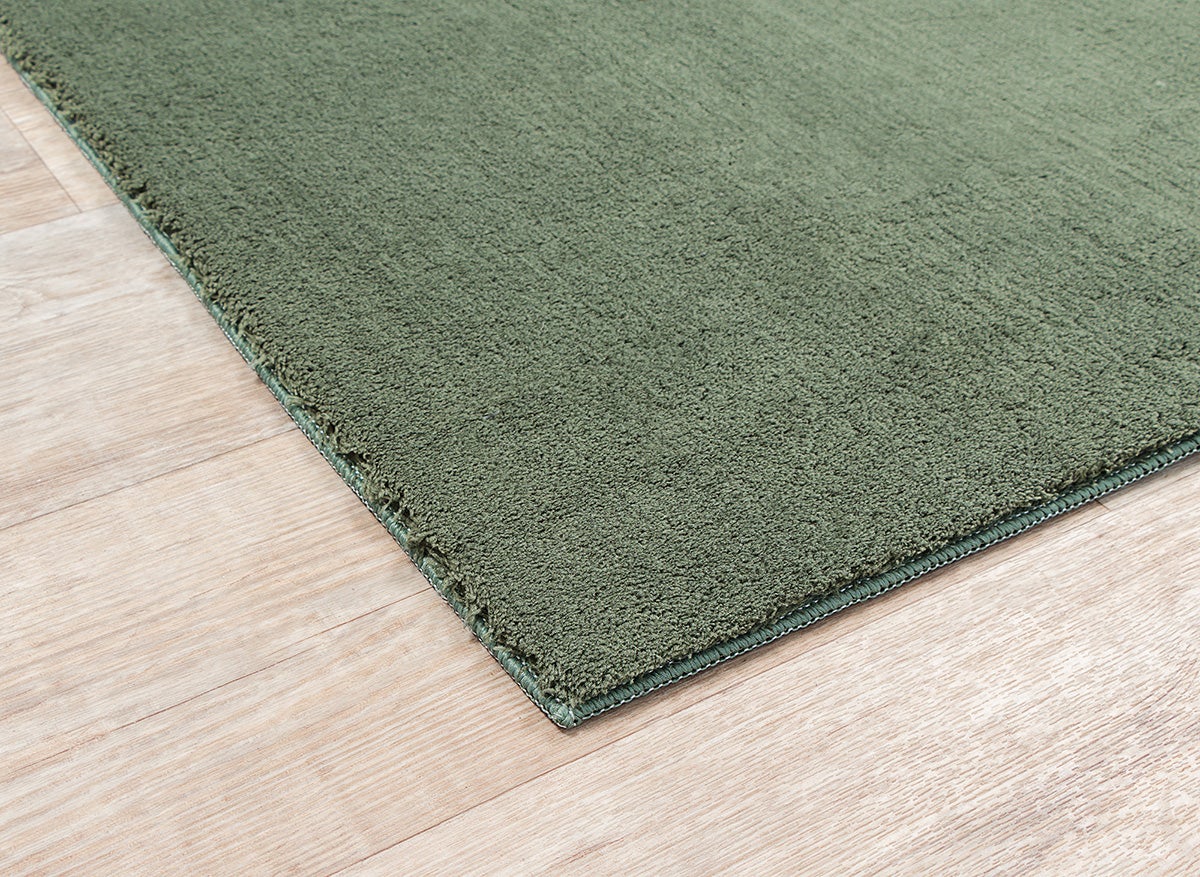 the carpet Relax tapis moelleux à poils courts, dessous antidérapant, lavable à 30 degrés, super soft, aspect fourrure, Forêt, 120 cm - 6