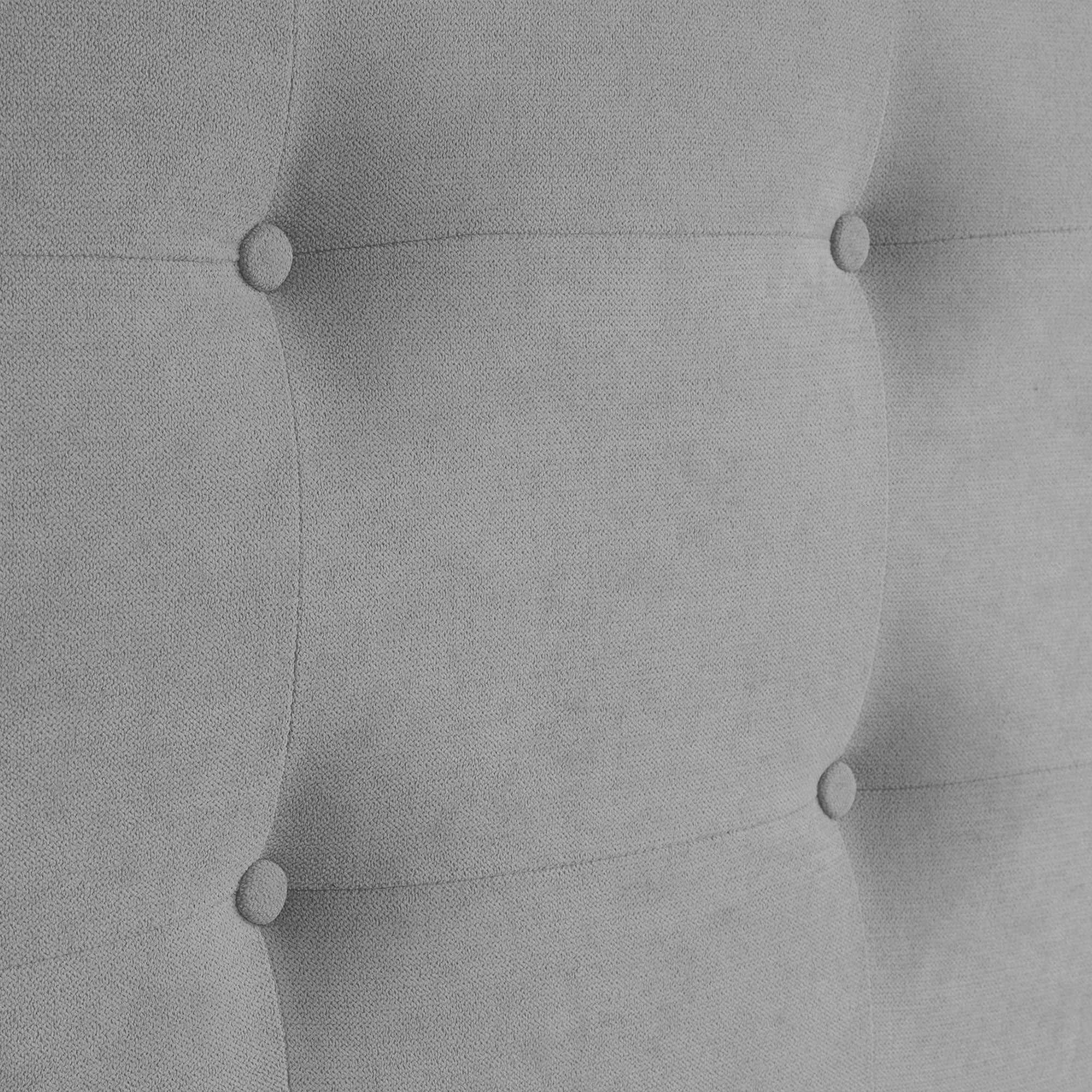 DHOME Cabecero Capitoné hasta el Suelo Cabezal 8cm tapizado Tela ACUALINE para Cama Dormitorio (150cm, Gris) - 2