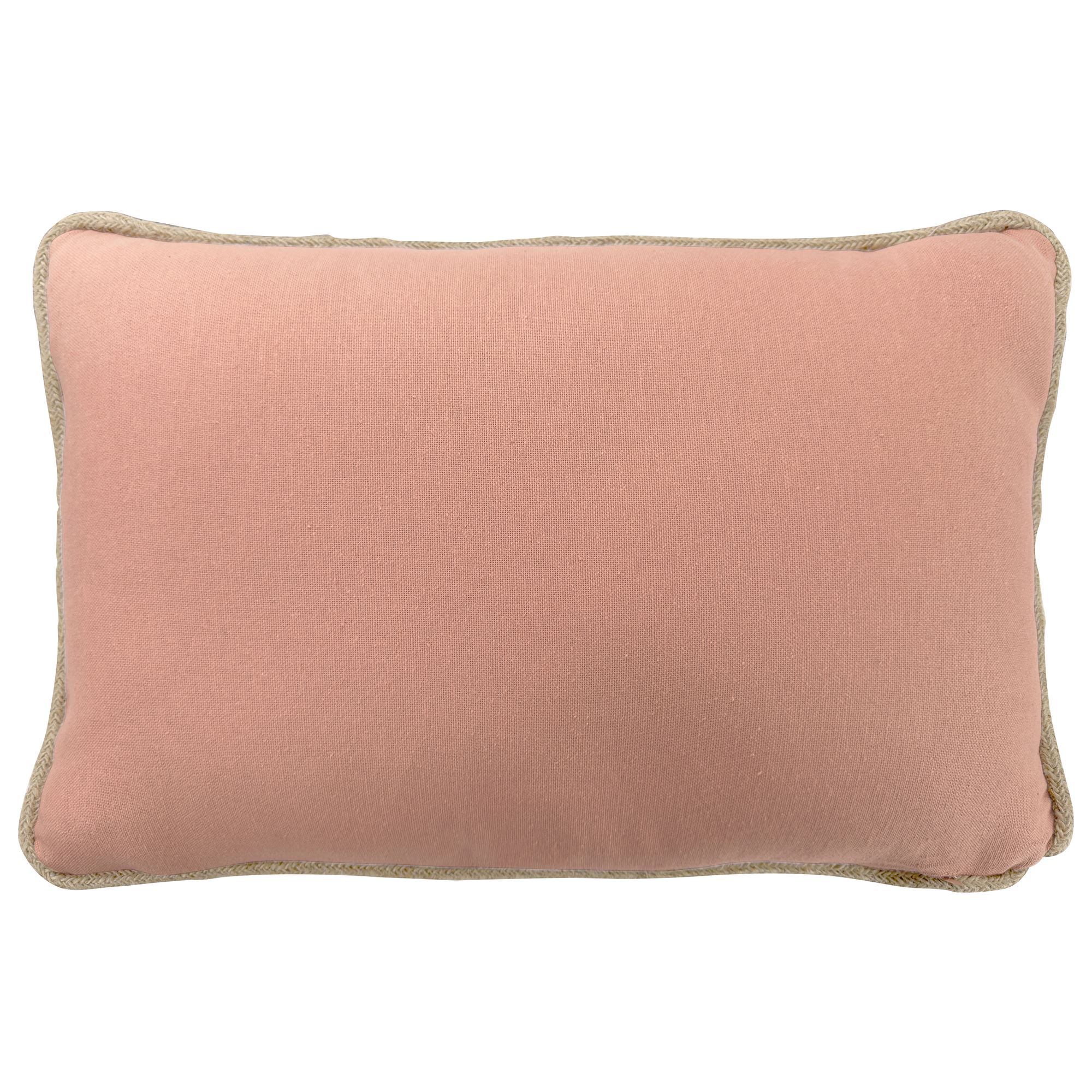 COUSSIN COTON RECYCLE PIPING JUTE CAMEO ROSE 30X50 - 4