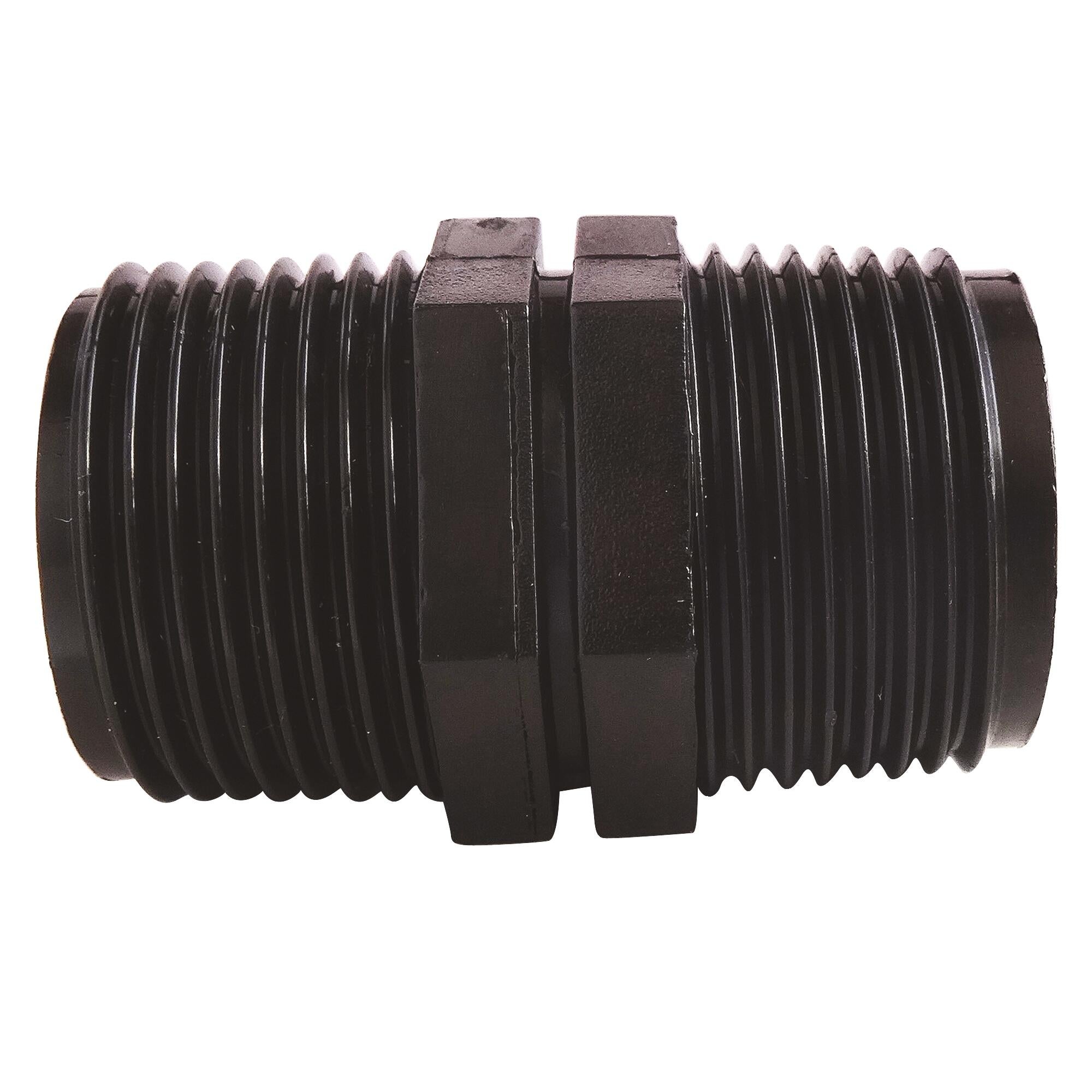 Raccord plast MM20/27 à visser pour raccorder 2 tuyaux d'alimentation 20/27 - 6