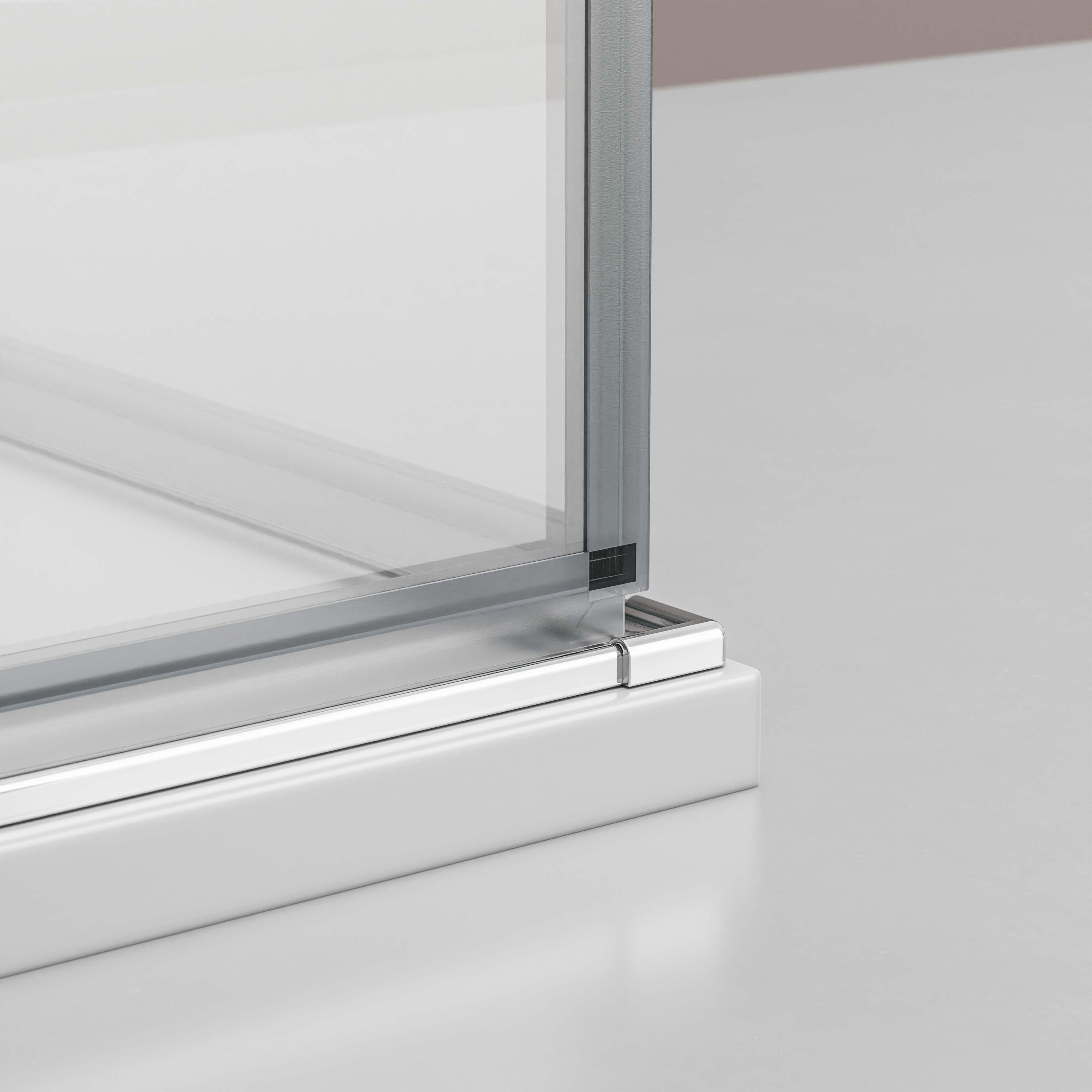 BERNSTEIN - Cabine de douche d'angle 90x100x195cm (LxPxH) verre 8mm, 2 portes pliantes, Profilé chrome - DX213 - 3