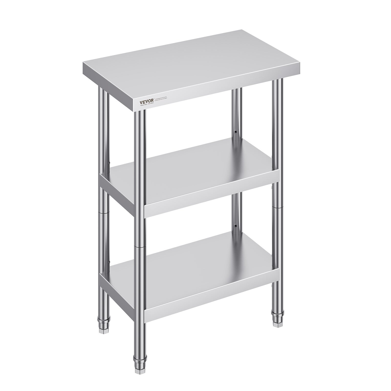 Stół roboczy Stół kuchenny Stół przygotowawczy Komercyjny 356x610mm Potrójny VEVOR