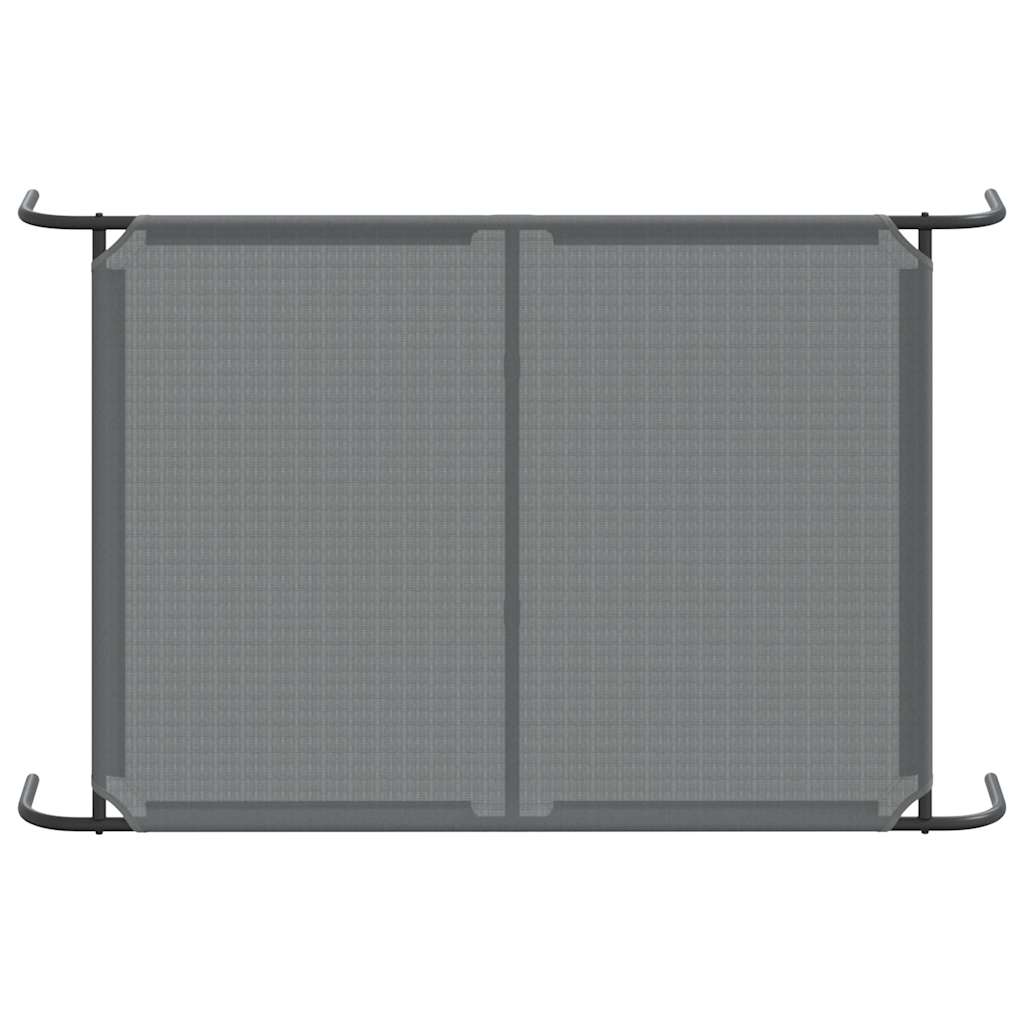 Lit surélevé pour chien gris 130x80x20 cm textilène et acier vidaXL - 5