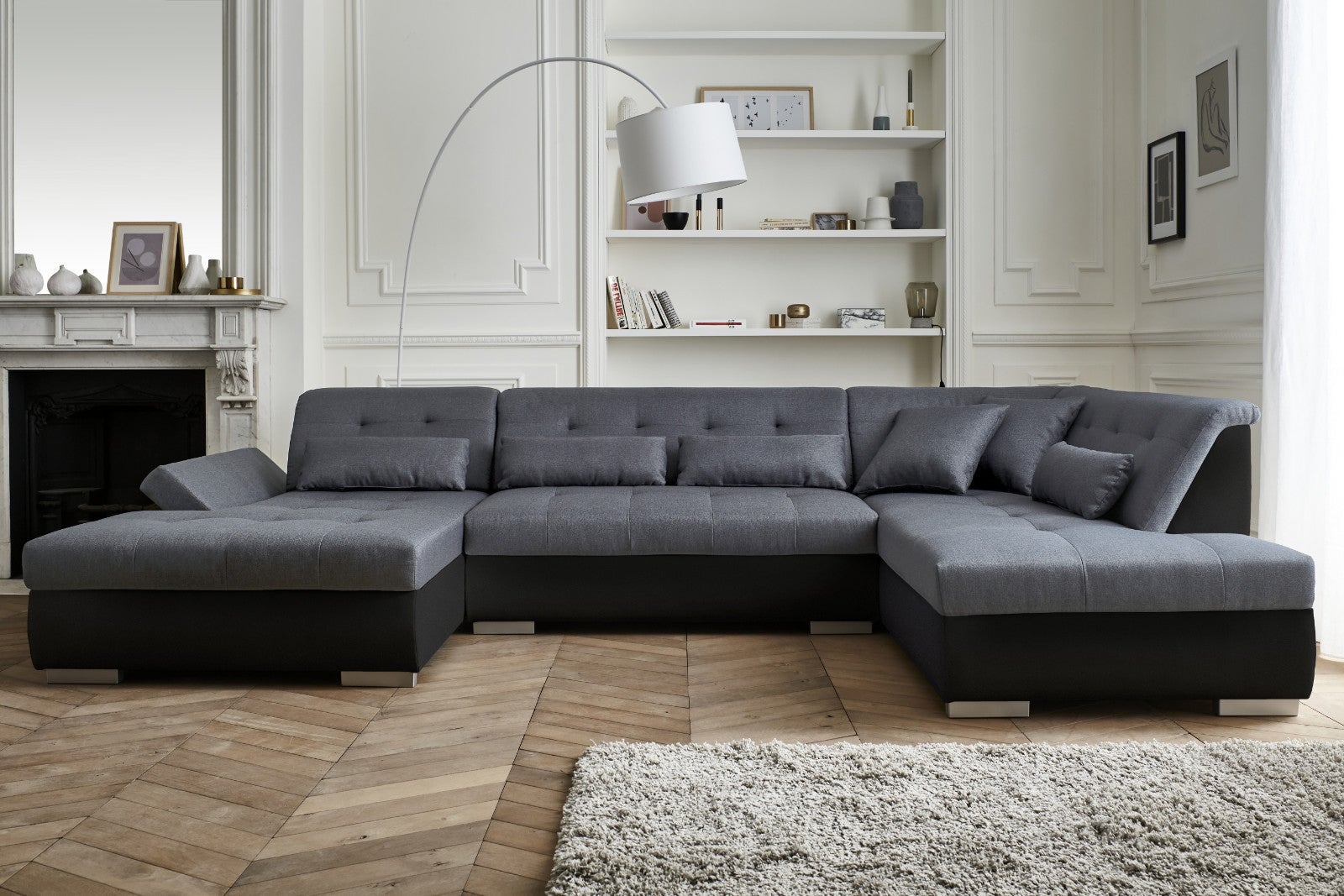 canap-panoramique-7-places-angle-droit-en-simili-tissu-noir-gris