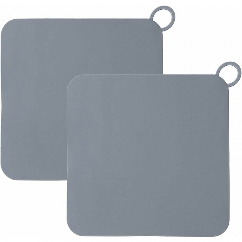 Silikonowa osłona odpływu - 5,5" x 5,5" - Korek do zlewu kuchennego - Szary - Opakowanie 2 szt.