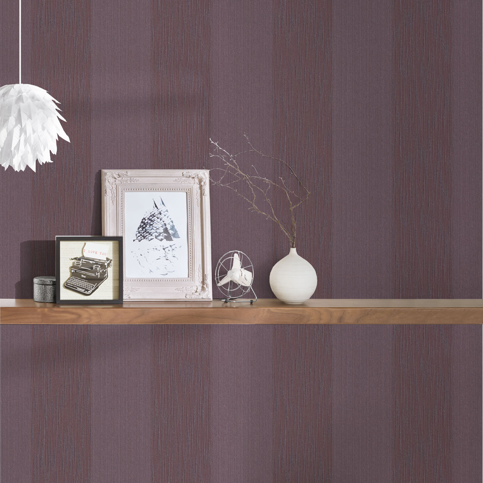 Papel pintado a rayas estilo retro papel pintado granate y morado tejido no tejido papel pintado vinílico de pared