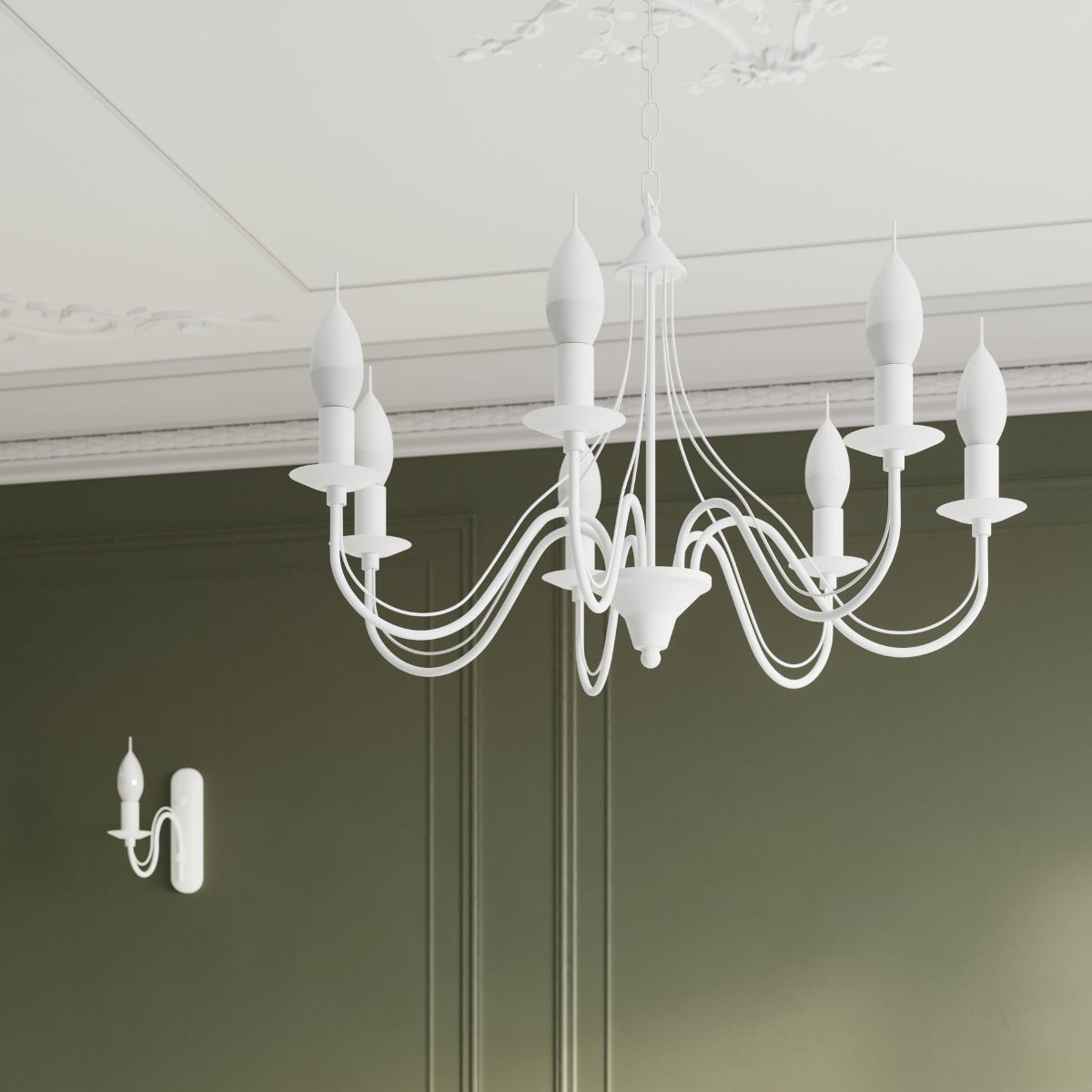 Żyrandol VIVOW 5 biały LED 3000K - 60x60x80cm Sollux - 6