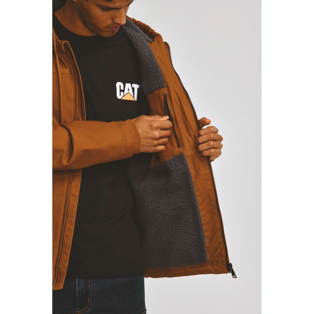 Veste De Travail Sherpa – Caterpillar Bronze – Intérieur Doublé Sherpa – Tissu Coton Canvas Résistant – Homme - XXL - 4