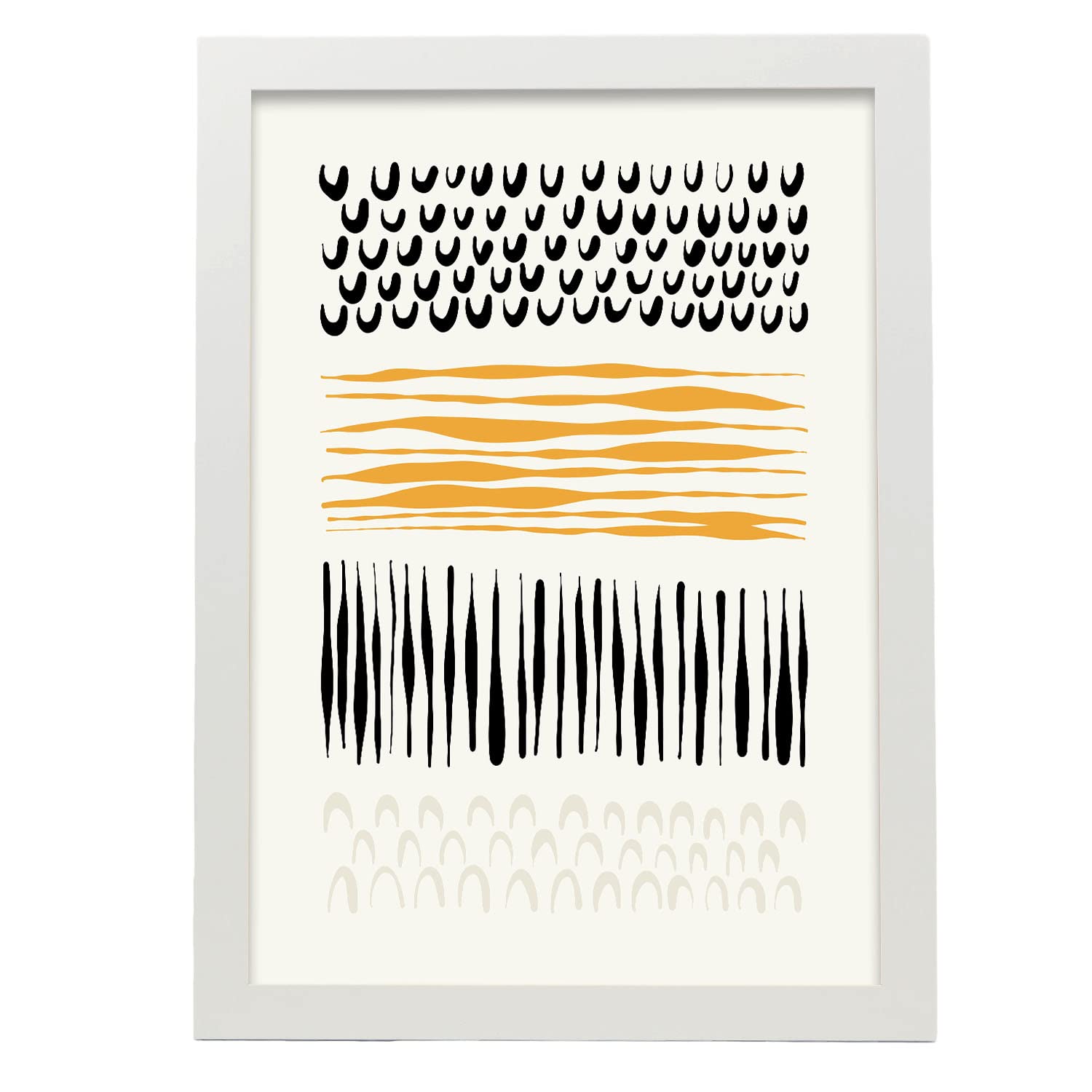 Nacnic póster pop art abstracto. atractivo ilustraciones artísticas modernas para la decoración de interiores. con marco blanco - a3