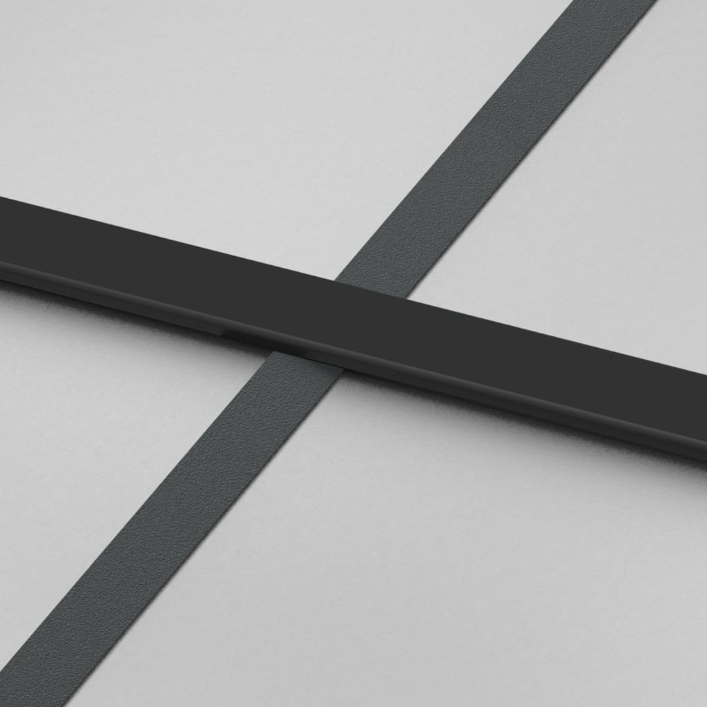 Puerta corredera | Puerta de la cocina vidrio templado y aluminio negra 90x205 cm CFW31219 - 6