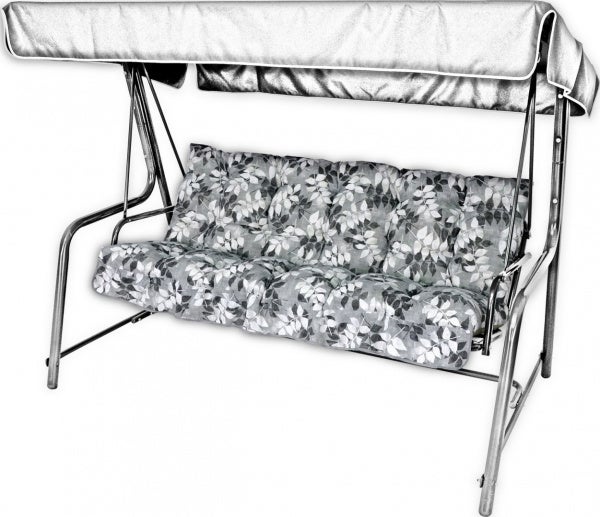 Poduszka na huśtawkę ogrodową AMPO 175 cm szary biały 1 szt.