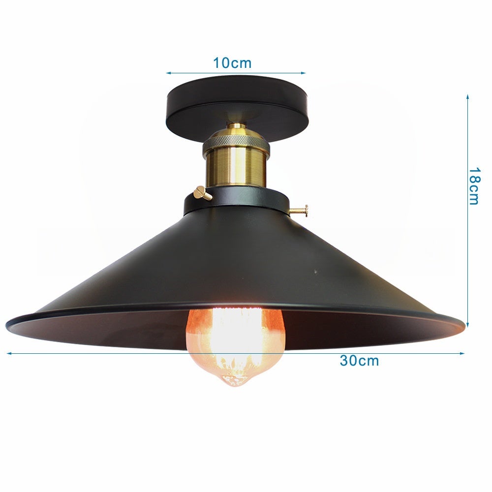 Zestaw 2 lamp sufitowych w stylu industrialnym, żyrandole metalowe retro, lampy wiszące LED, wysokiej jakości lampy sufitowe, φ22 cm (biało-złote) - 5