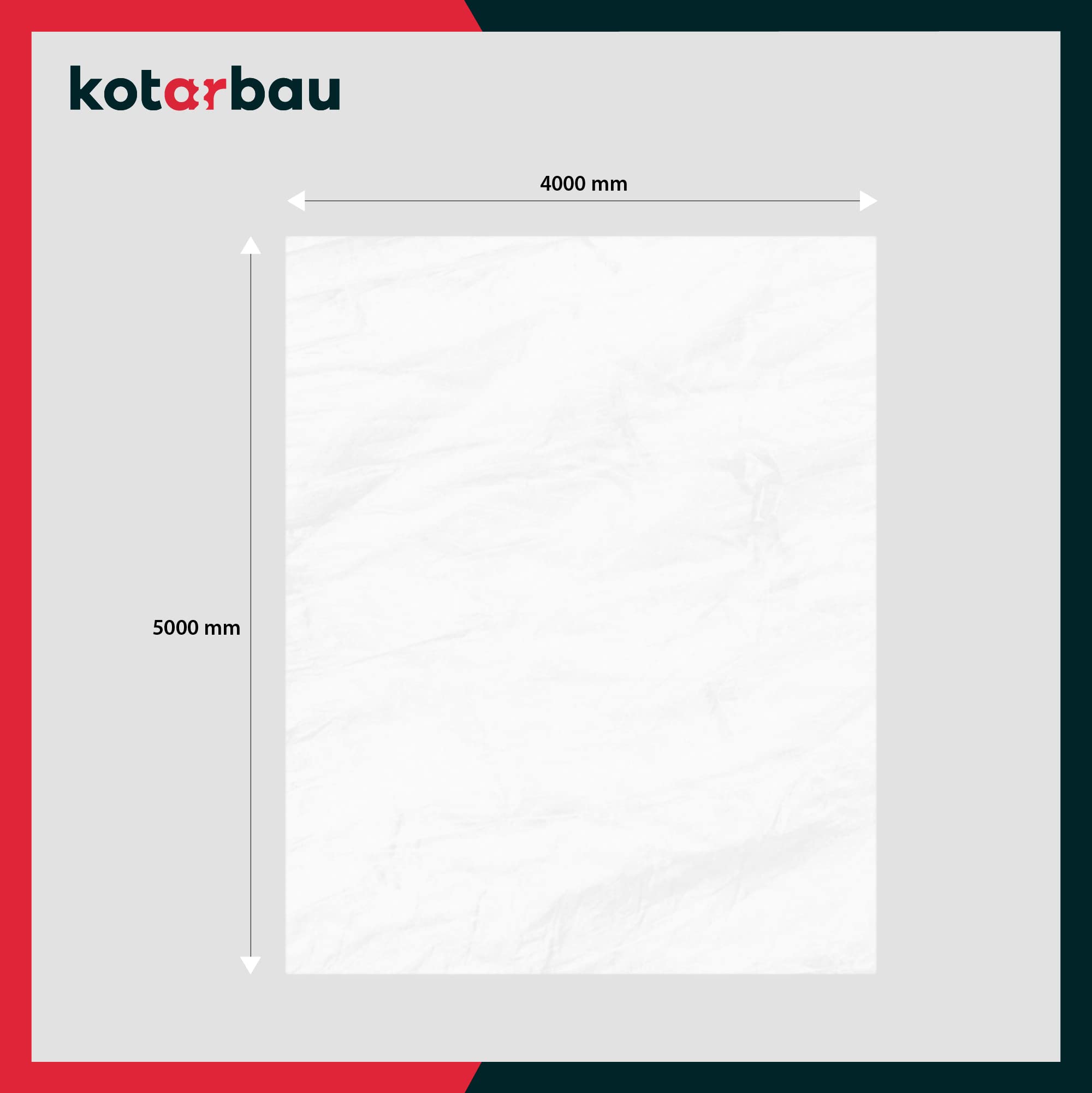 Lot De 24 Malerfolie - Bâche Protection Peinture - Polyéthylène Recyclé - 4 x 5 m - Transparent - Bâche Peinture de Protection Sol - Bâche KOTARBAU - 3