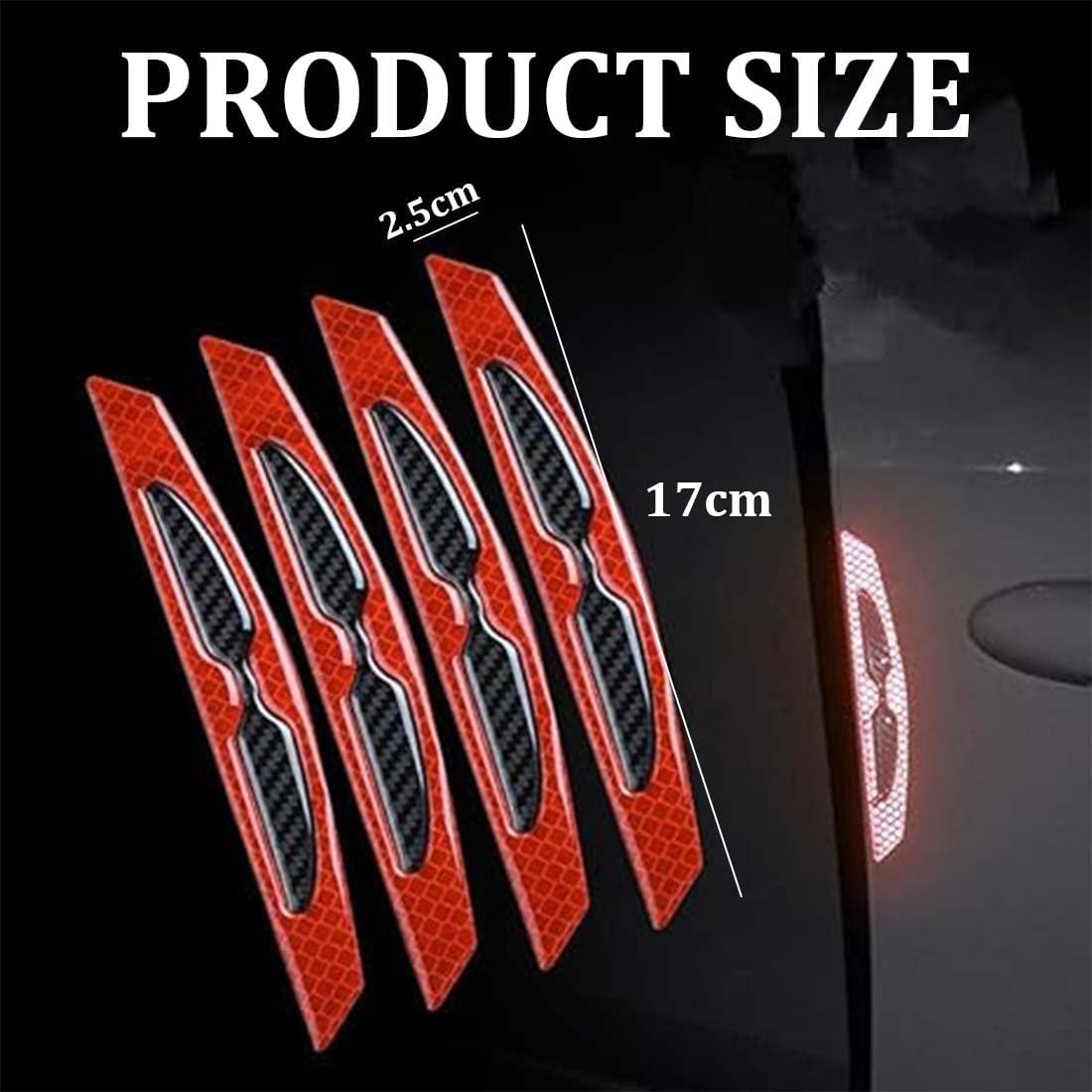 Protections De Bord De Porte Voiture Fibre De Carbone - Autocollant Anti-rayures 3m, Noir, Différentes Largeurs